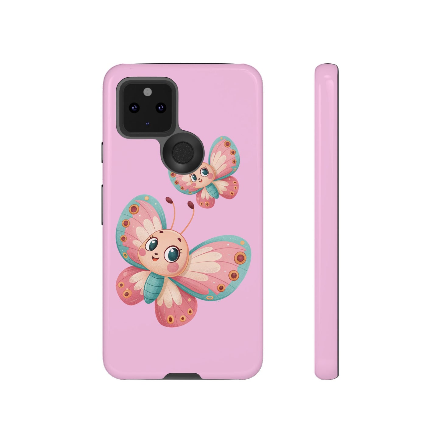 Cute Butterfly Phone Case, Tough Phone Cover, Girly Phone Accessory, Unique Gift for Her, Kids Phone Case, Floral Design Case