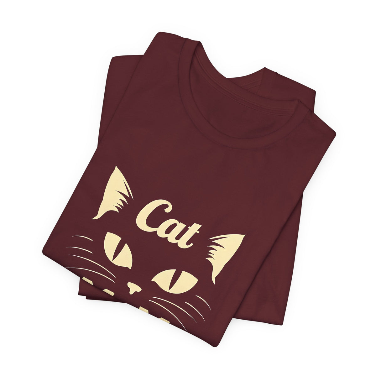 Cat Mom T-Shirt — Cute Cat Face Graphic Tee for Cat Lovers