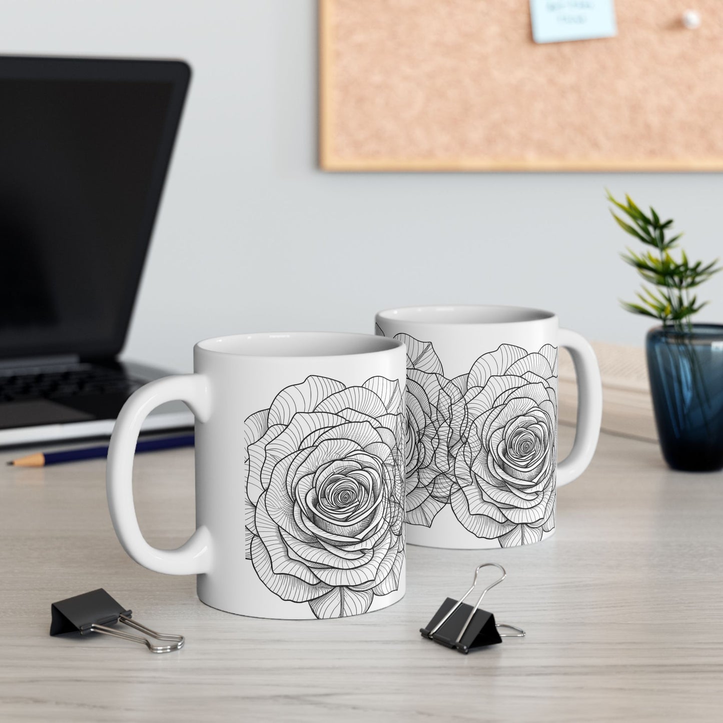 Elegant Floral Ceramic Mug - Perfect for Coffee Lovers, Tea Enthusiasts, Housewarming Gift, Mother's Day Present, Home Decor