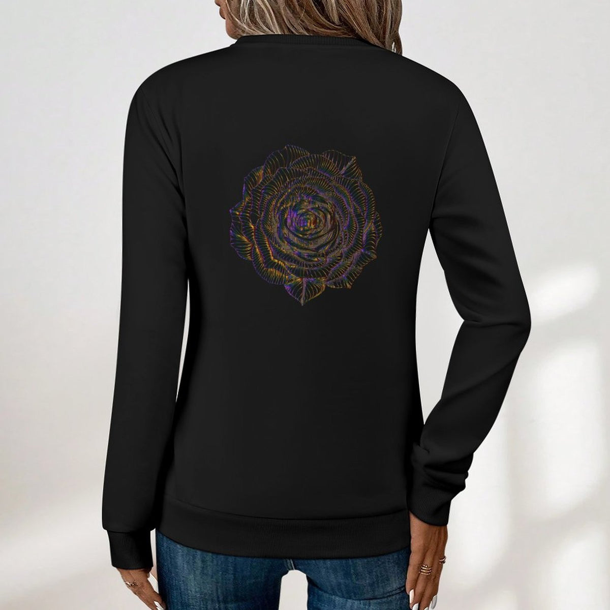 Women's Cute Sweatshirt (Back Printing)