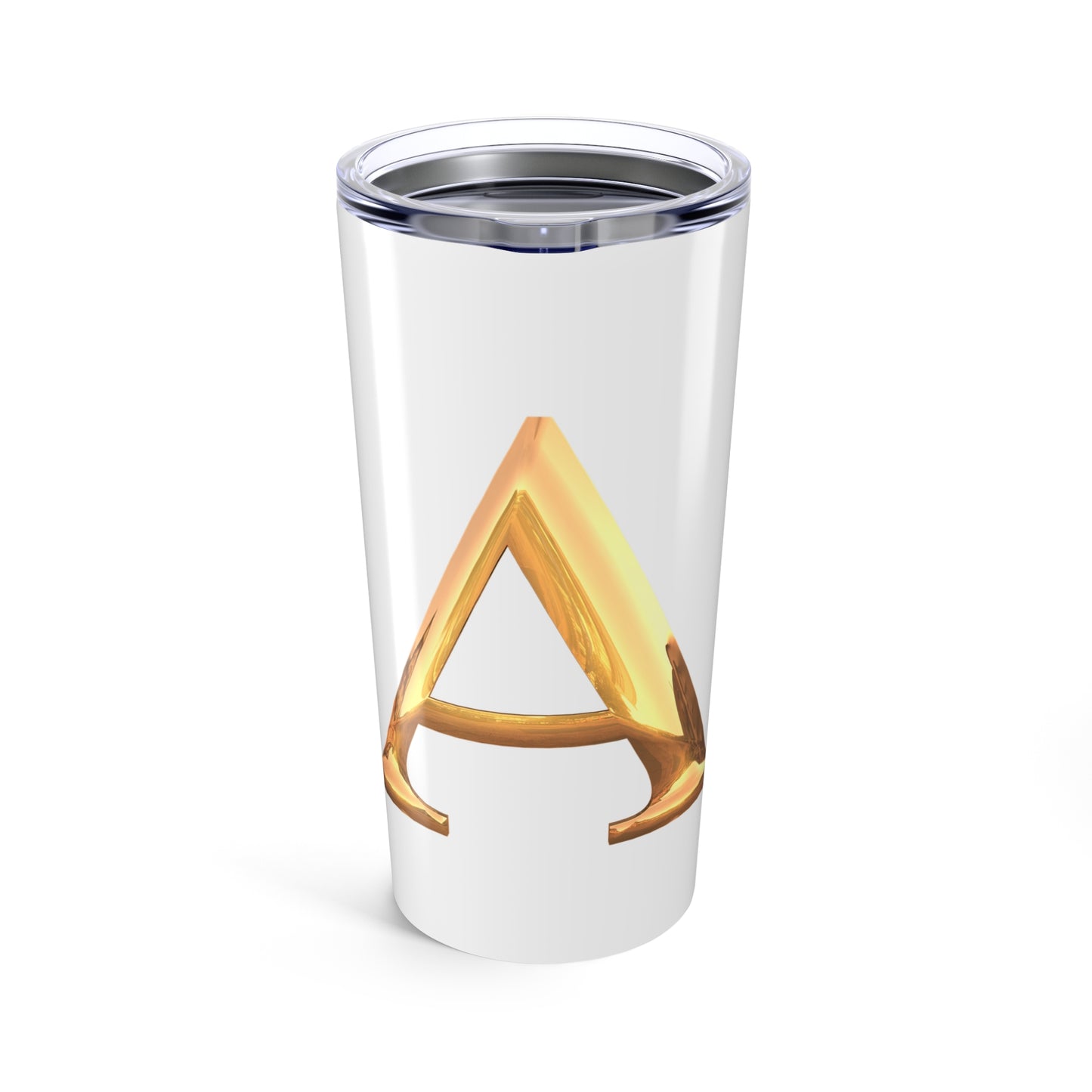 Personalized Gold Initial Tumbler 20oz Letter A