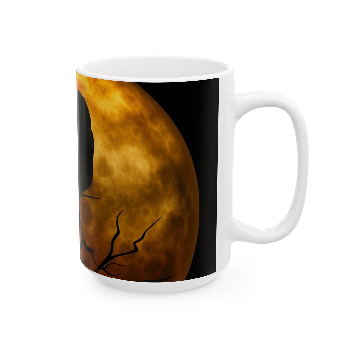 Mystical Raven Ceramic Mug - Gothic Gift for Coffee Lovers, Witchy Decor, Halloween, Unique Tea Cup, Bird Art