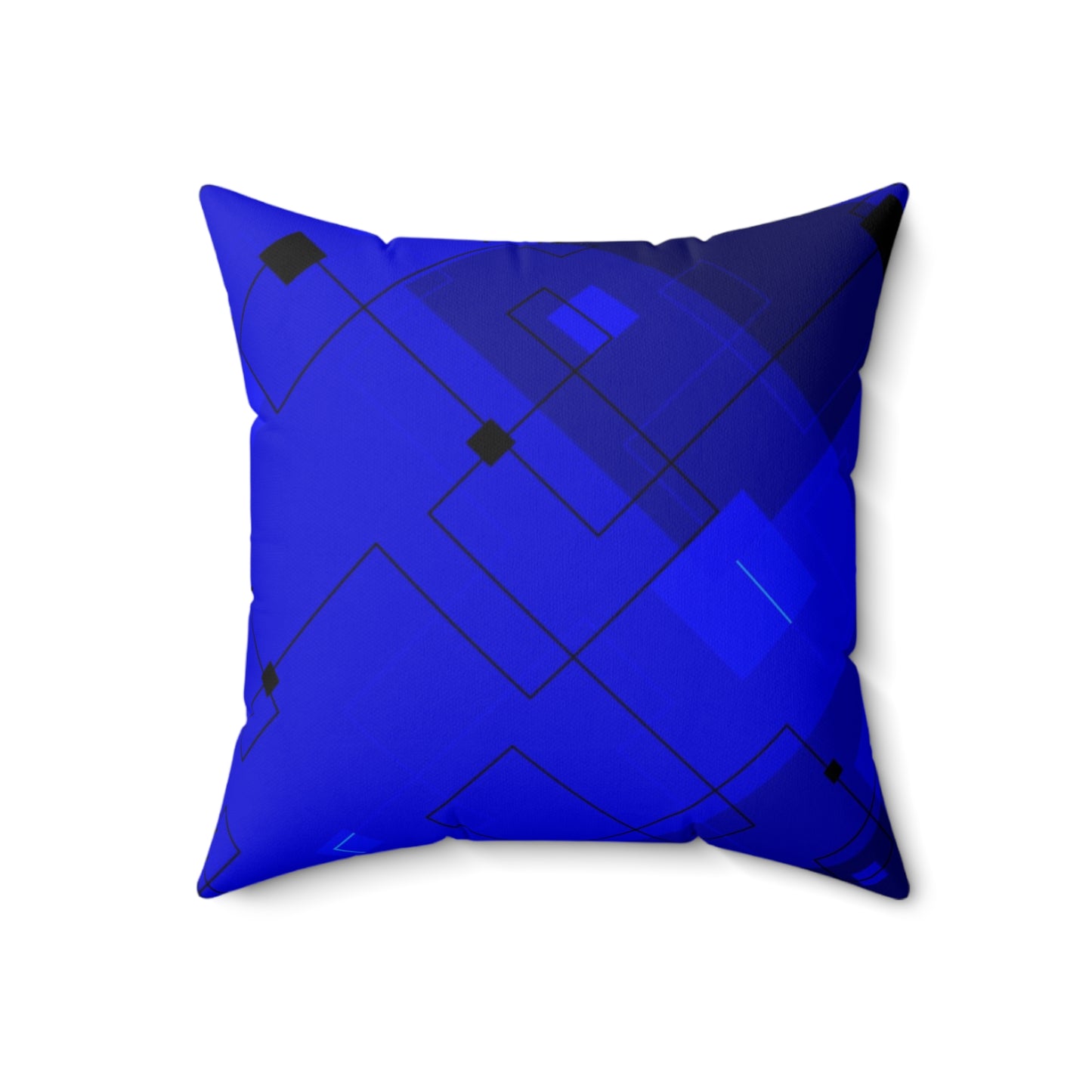 Modern Geometric Pillow | Decorative Throw Cushion, Home Decor, Living Room Accent, Gift Idea, Blue Abstract Design
