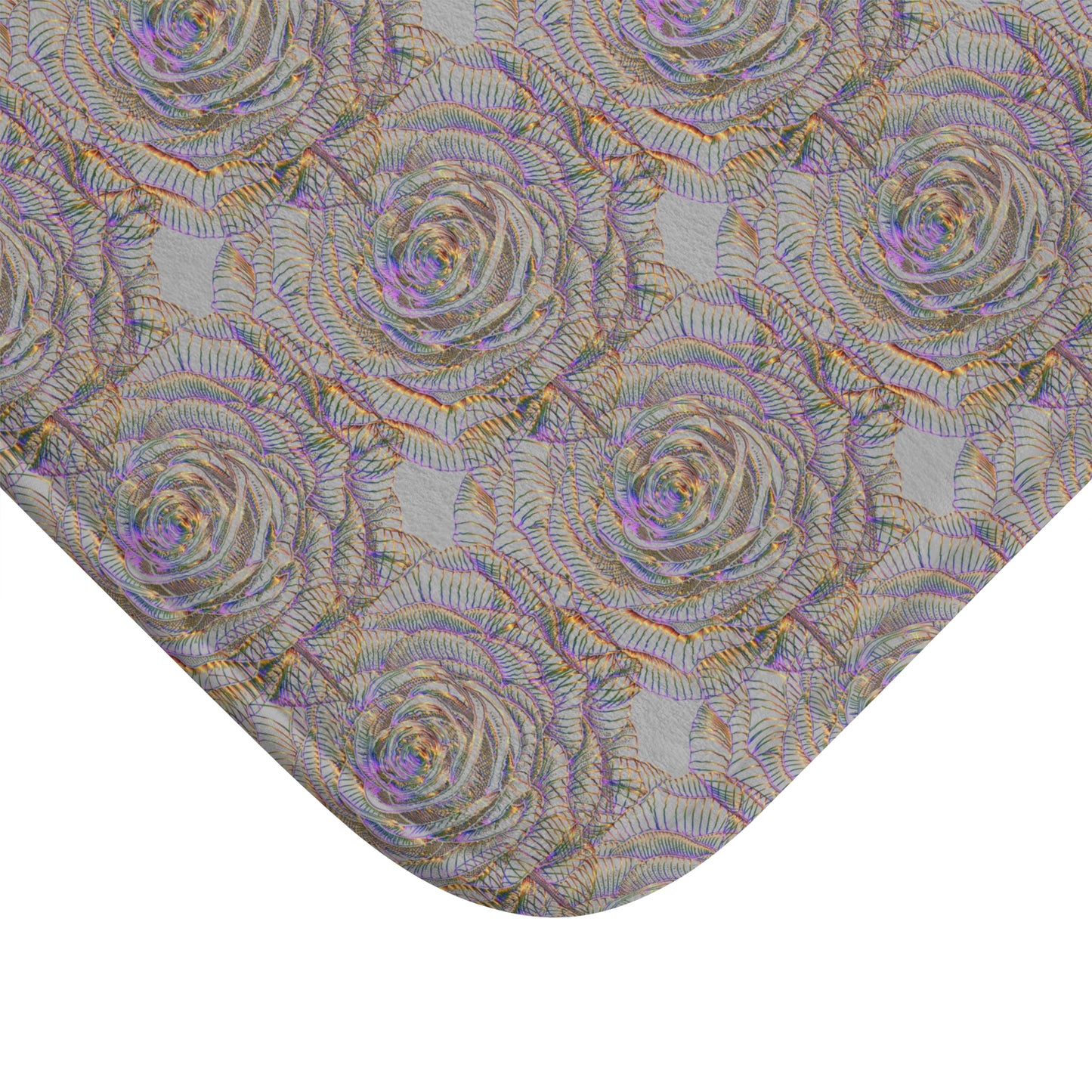 Elegant Floral Bath Mat, Rose Design, Home Decor, Bathroom Accessories, Gift for Her, Mothers Day, Wedding