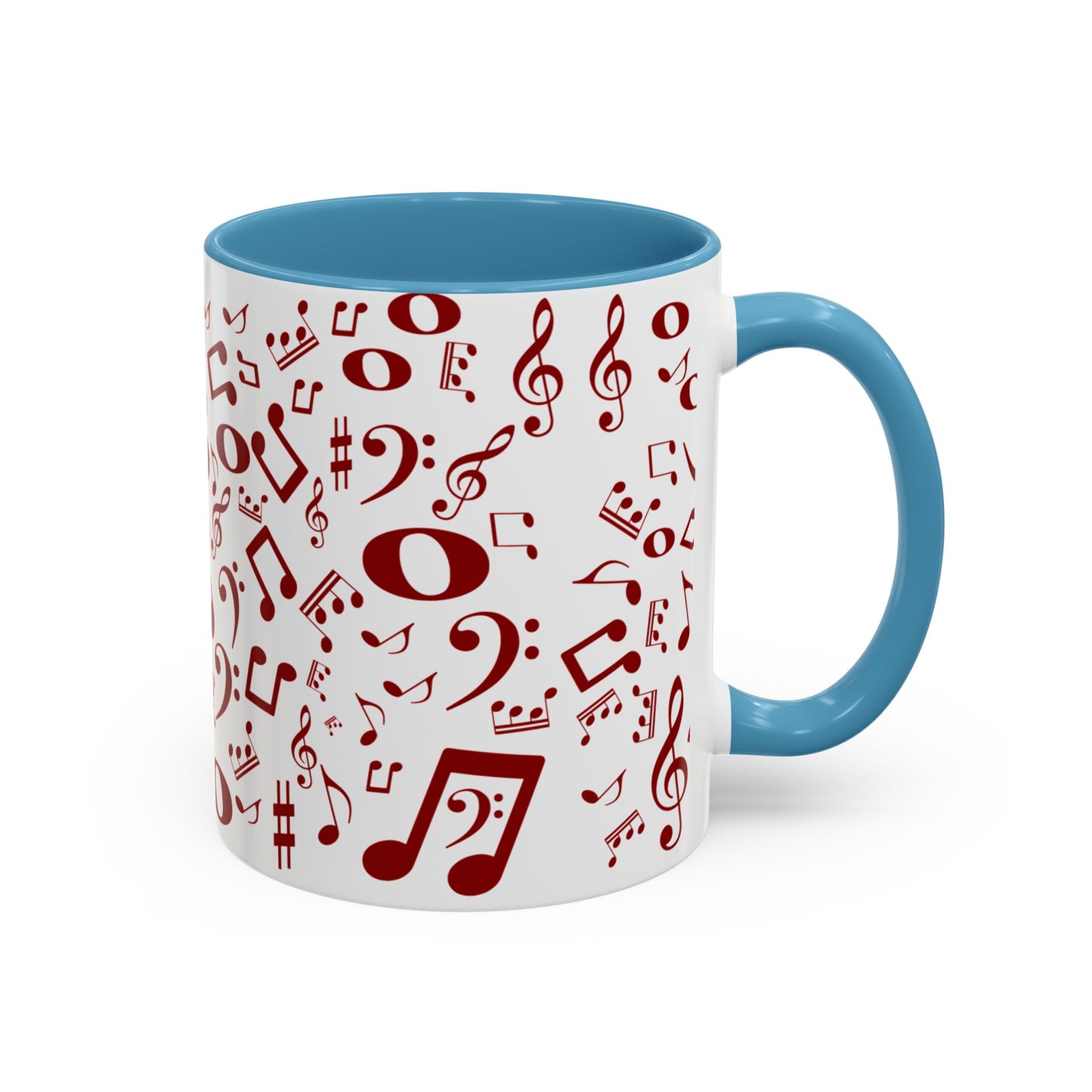 Accent Coffee Mug (11, 15oz) - Musical Notes