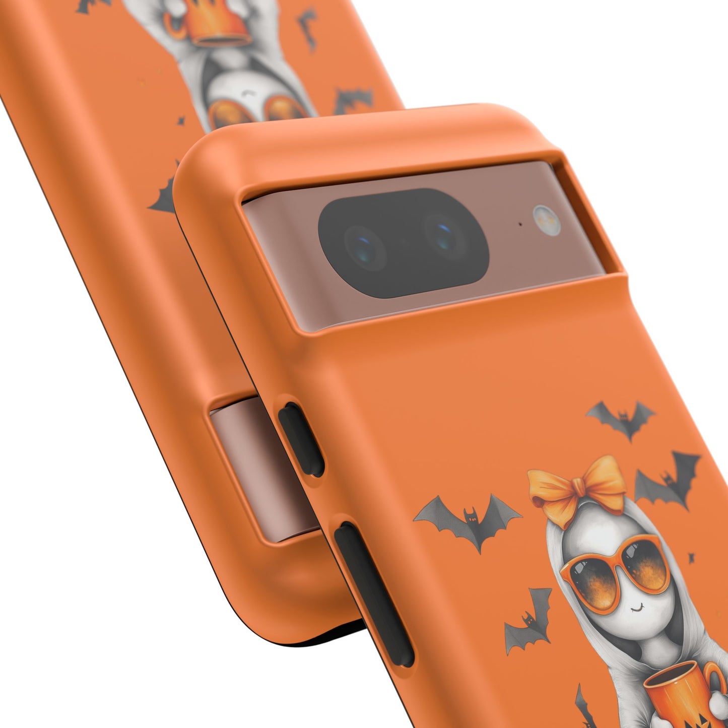 Halloween Ghost Phone Case, Cute Cat Ghost Case, Autumn Phone Cover, Spooky Season Gift, Trick or Treat Case