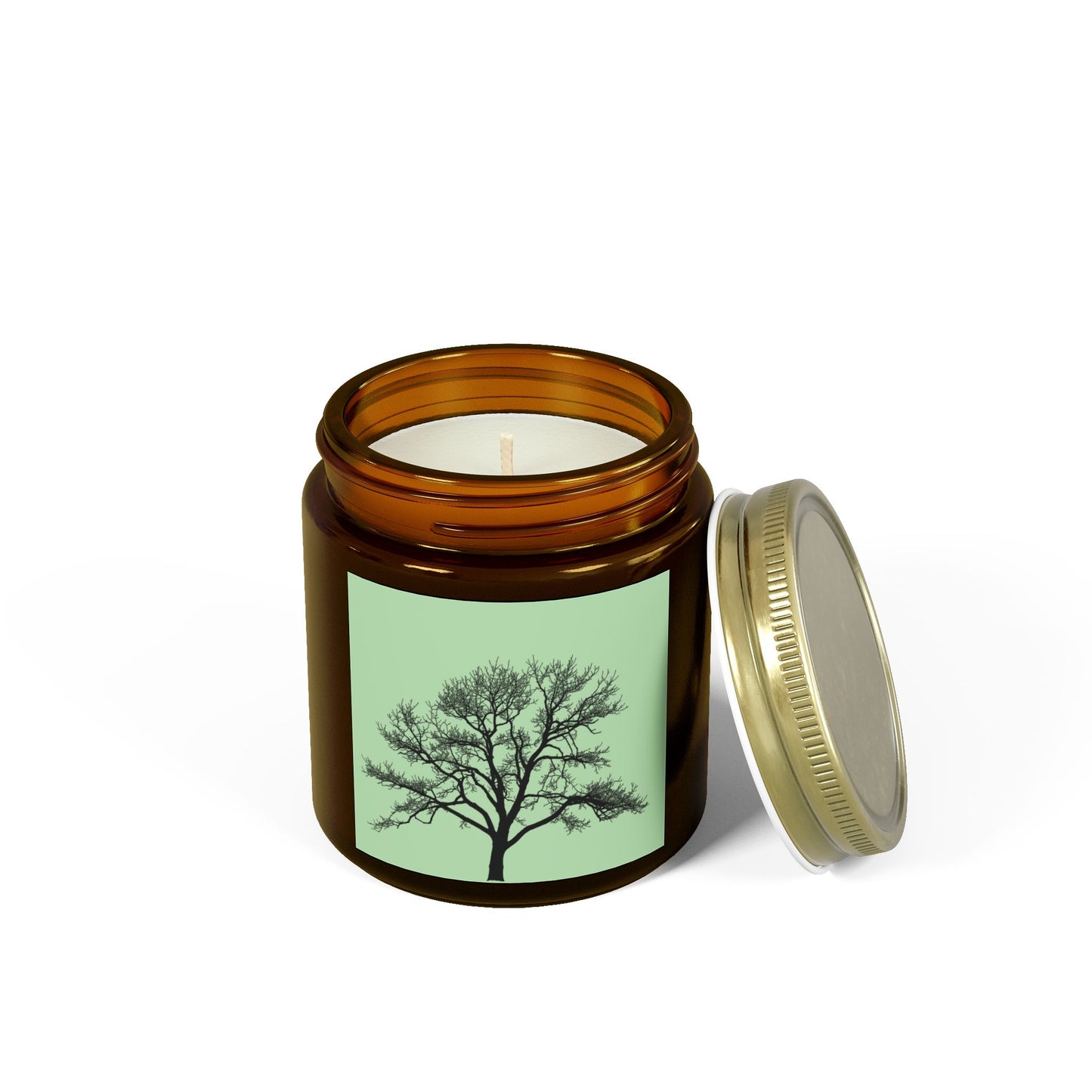 Nature-Inspired Scented Candles, Eco-Friendly Coconut Apricot Wax, Tree Design for Relaxation, Home Decor, Gift for Any Occasion
