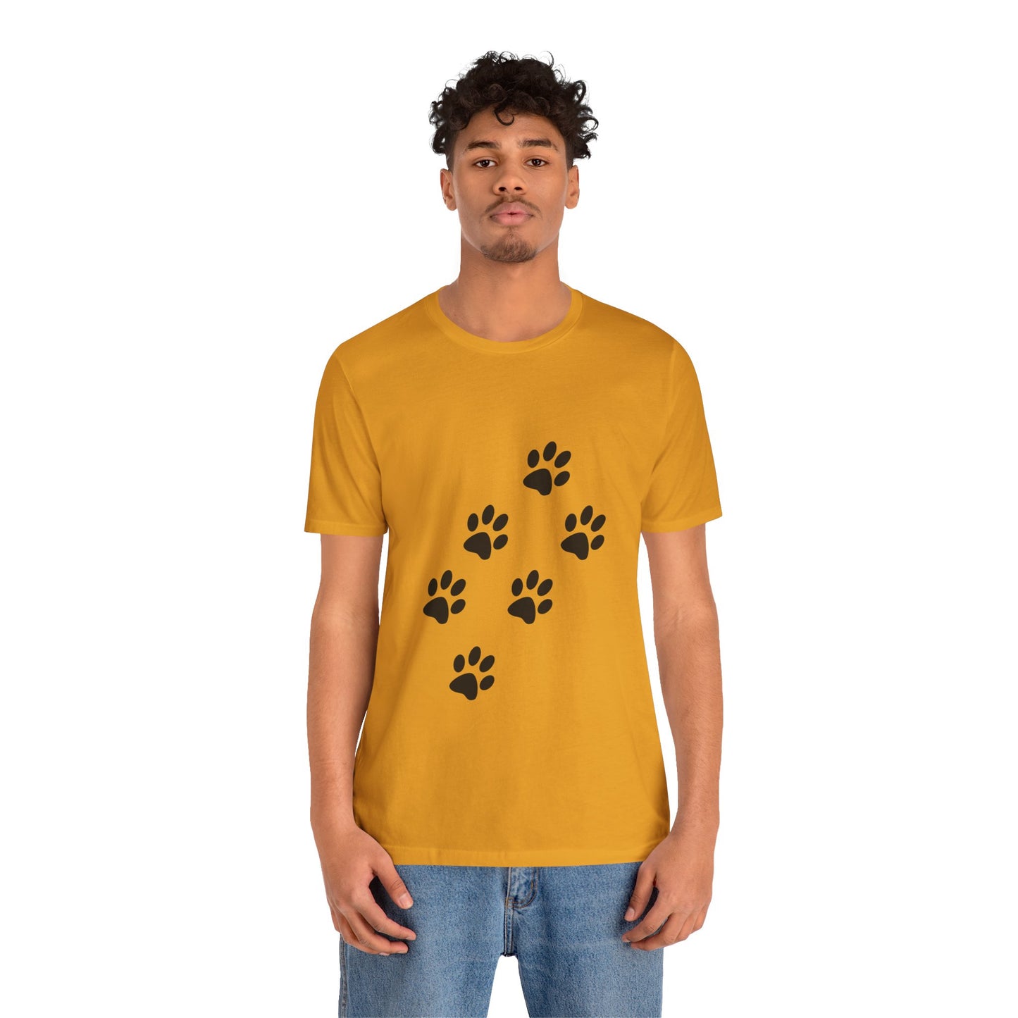 Paw Print Short Sleeve Tee | Unisex Animal Lover Shirt, Pet Owner Gift, Casual Wear, Gifts for Dog Lovers, Comfortable T-Shirt