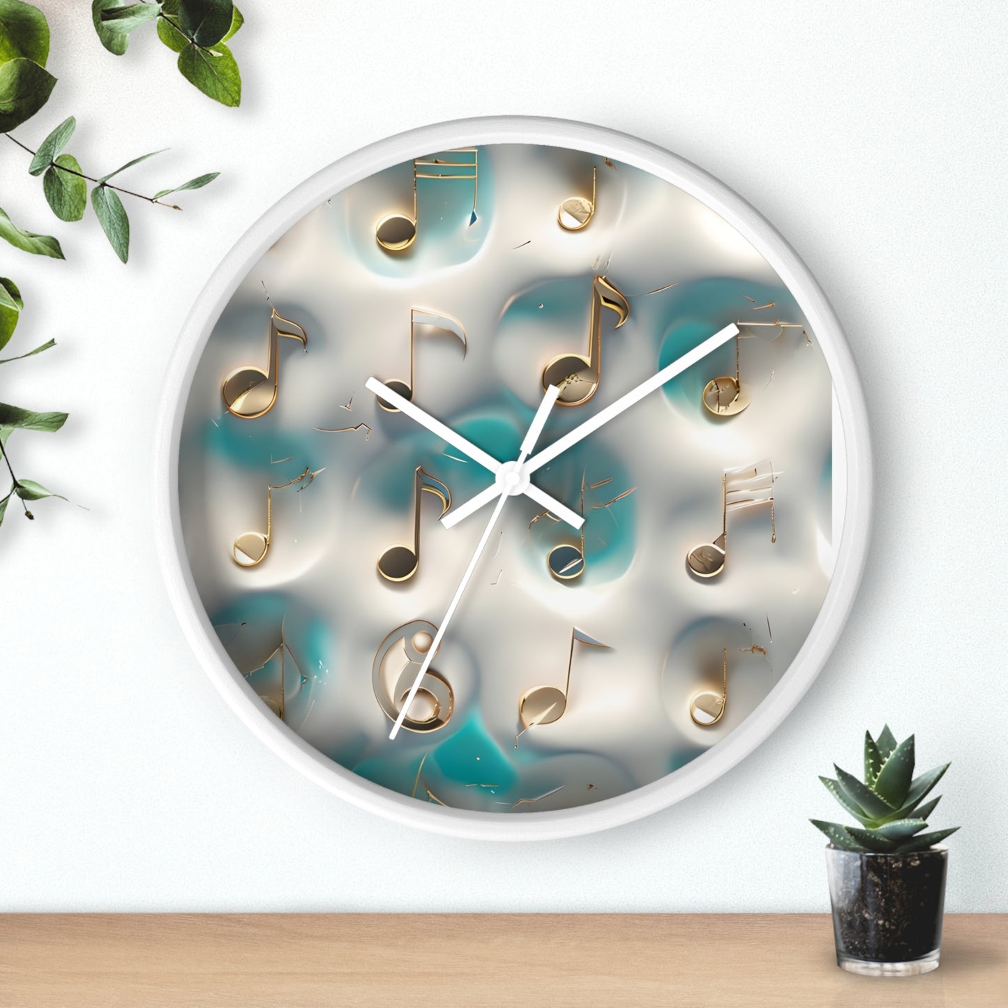 Musical Notes Wall Clock - Home Decor for Music Lovers, Gift for Musicians