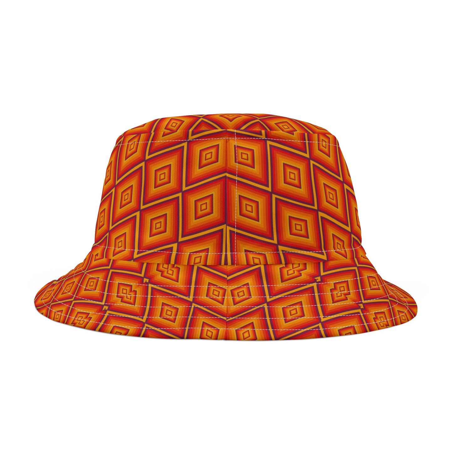 Vibrant Geometric Bucket Hat, Summer Accessory, Festival Wear, Unique Gift, Vacation Style, Trendy Headwear, Outdoor Fashion