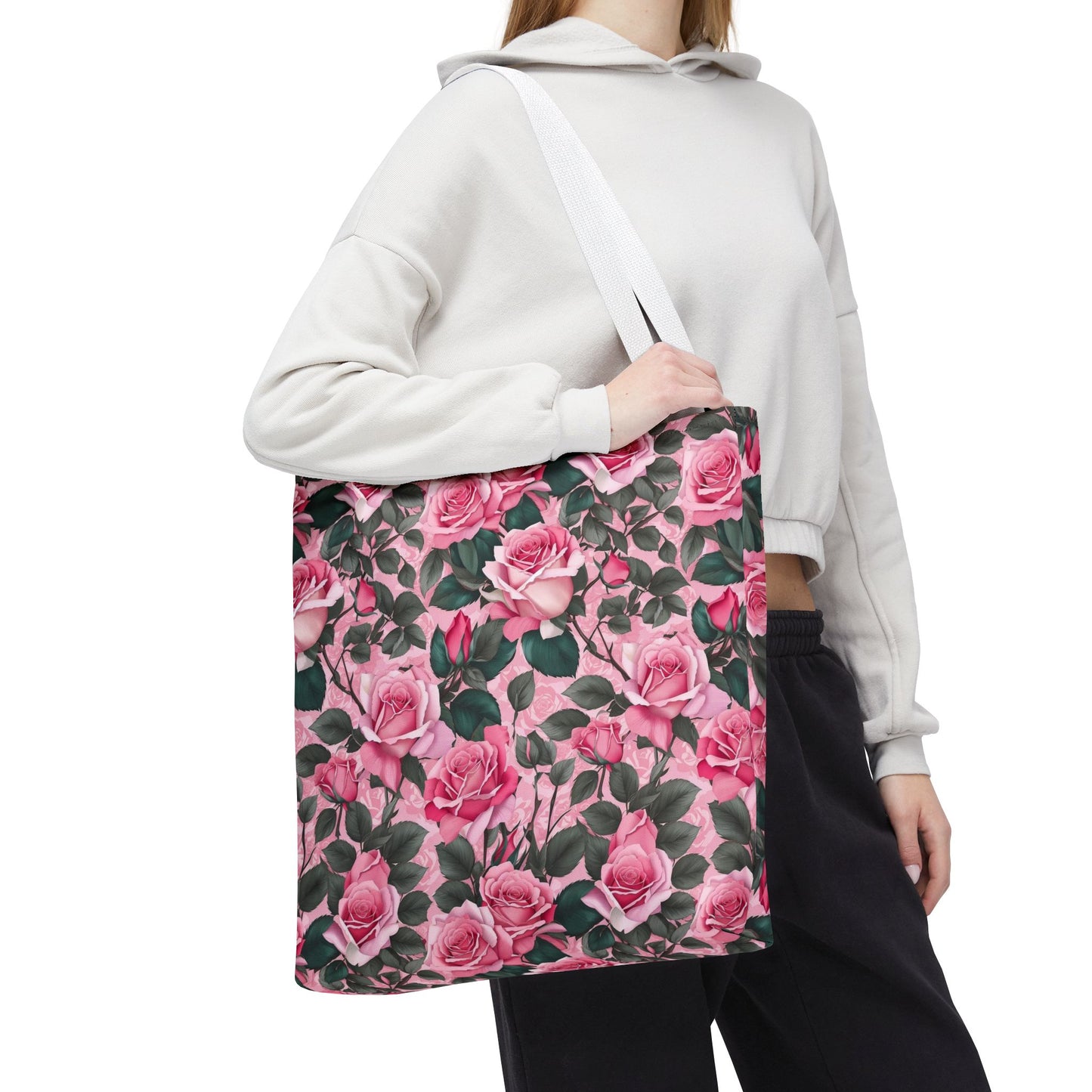 Pretty Pink Floral Tote Bag, Stylish Reusable Bag, Shopping Tote, Gift for Her, Eco-Friendly, Mother's Day Gift