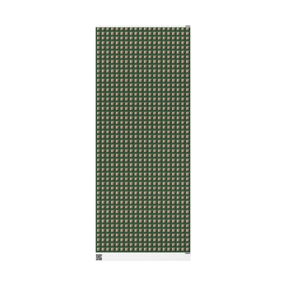 Holiday Floral Gift Wrap — Green Lily Pattern Wrapping Paper Roll