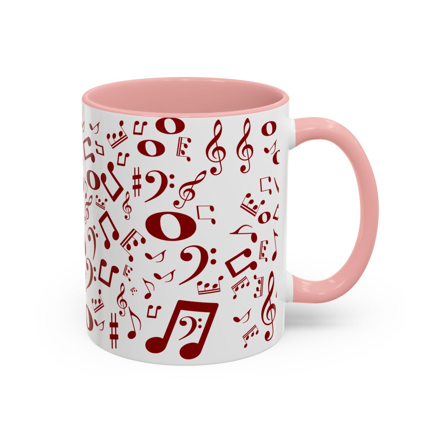 Accent Coffee Mug (11, 15oz) - Musical Notes