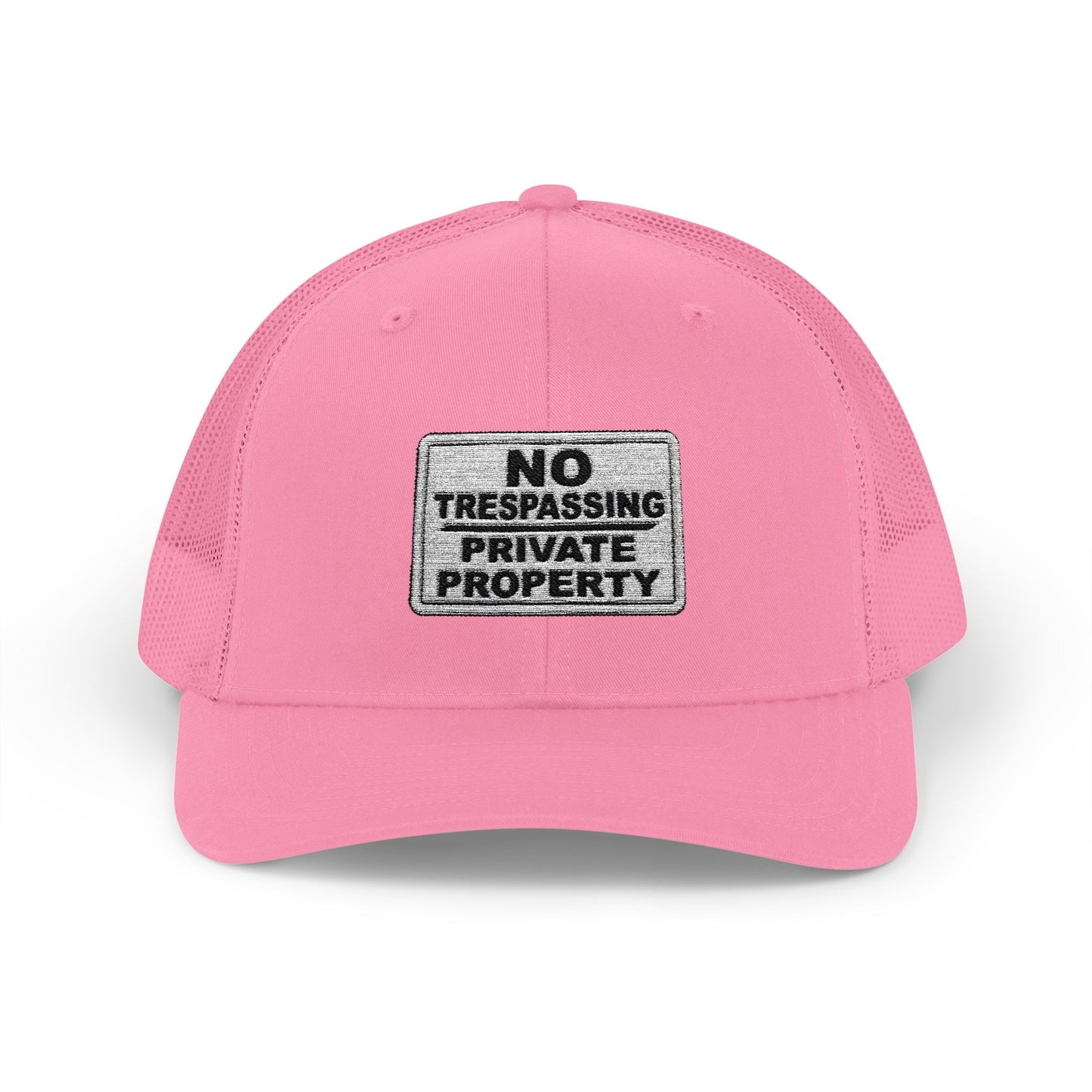 No Trespassing Snapback Trucker Cap, Outdoor Adventure Hat, Unique Gift for him, Summer Casual Style, Trendy Accessory