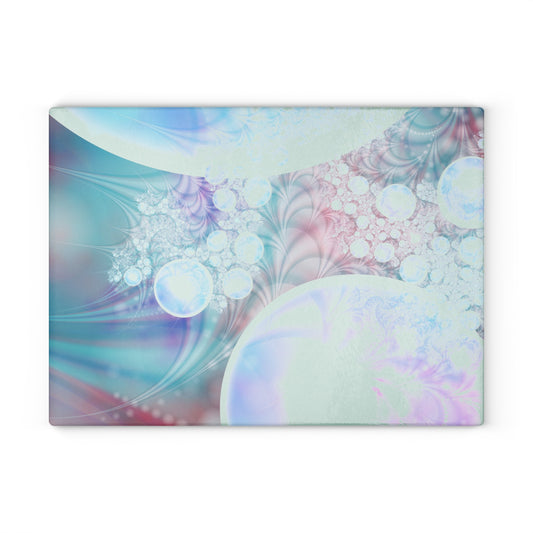 Elegant Glass Cutting Board with Abstract Design, Kitchen Decor, Unique Gift Idea, Modern Home Accessories, Food Prep Essential