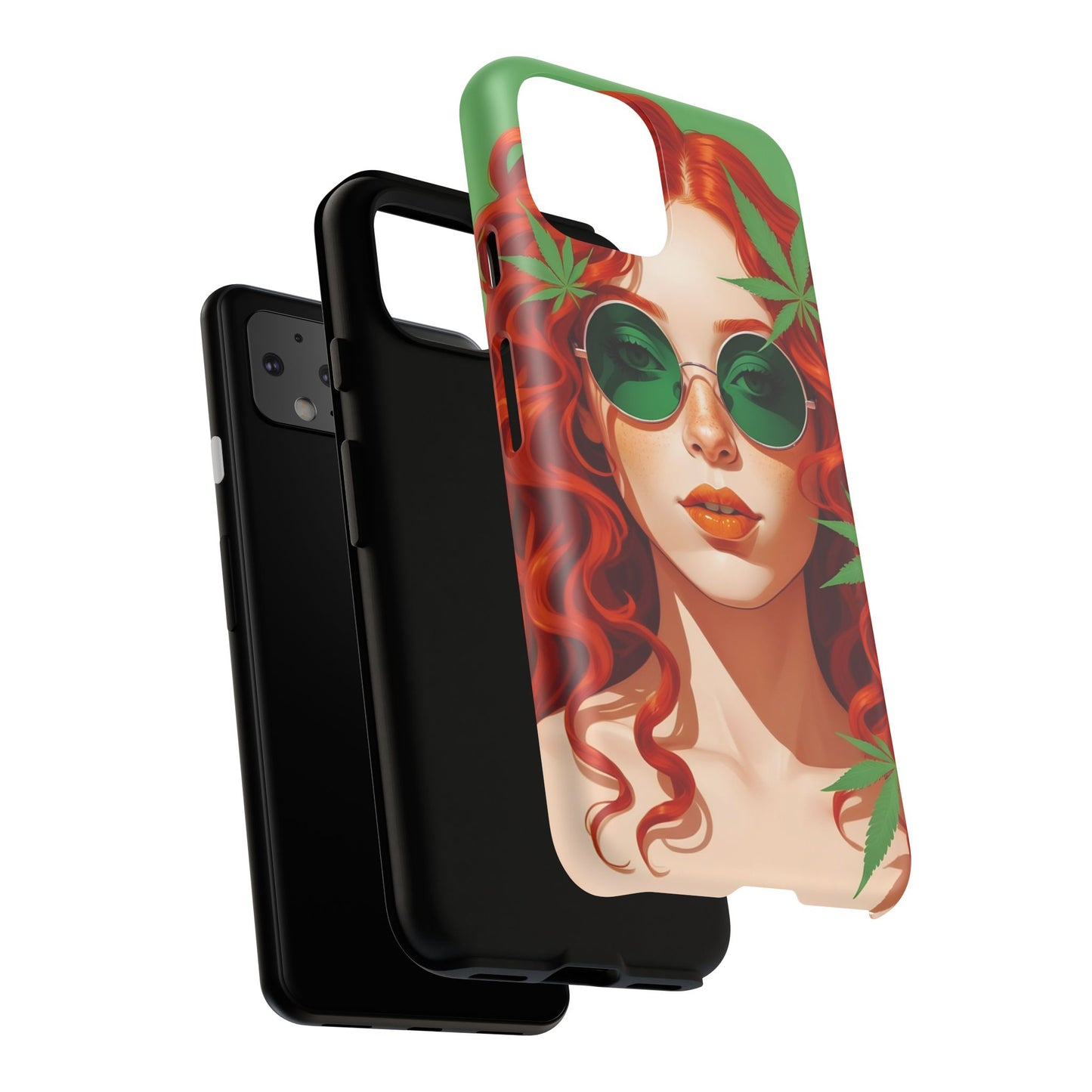 Vibrant Phone Case with Retro Greenery Design, Trendy Case for Casual Look, Gift for Her, Summer Vibes, Unique Phone Accessory