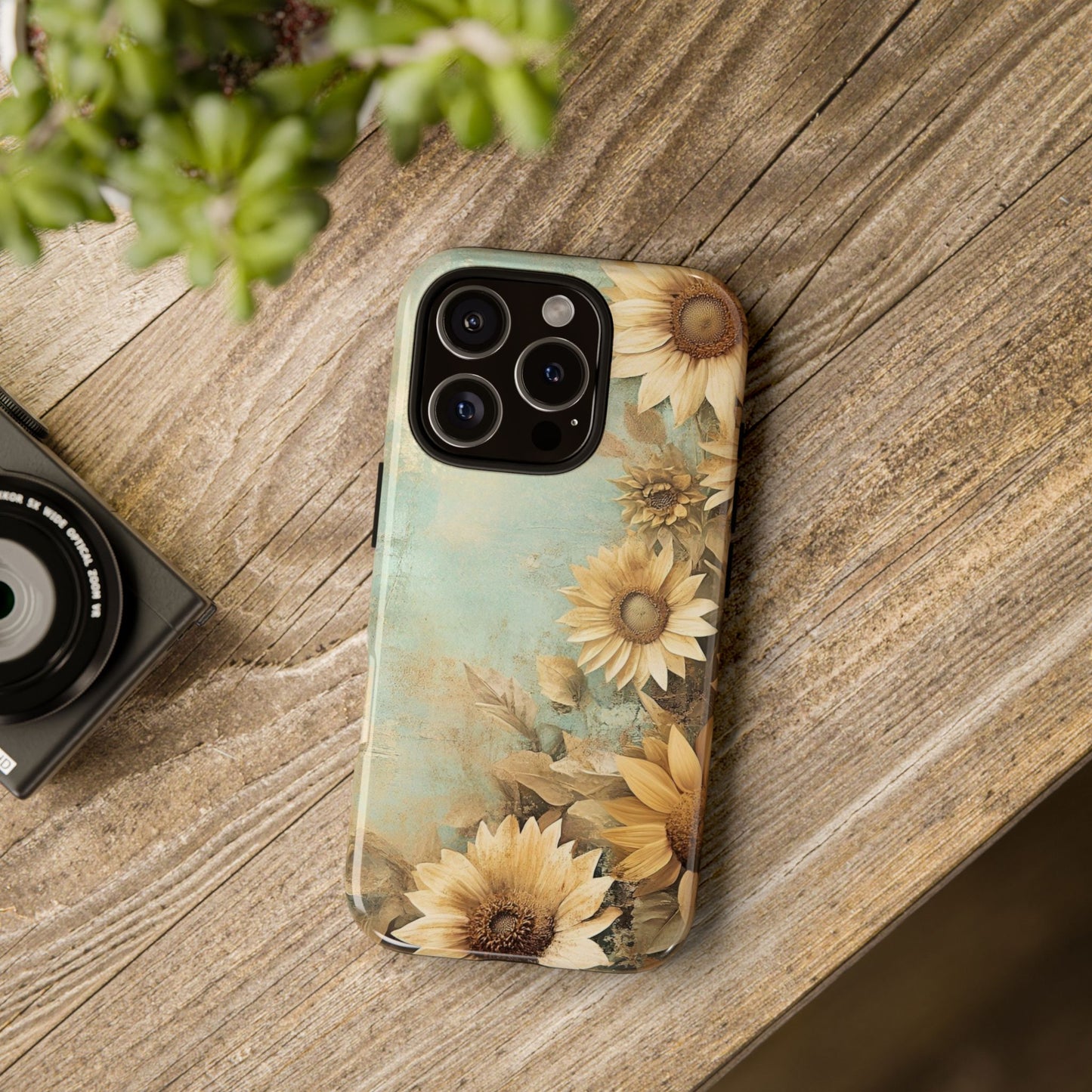 Sunflower Phone Case, Tough Shell Floral Cover, Nature Inspired Gift, Durable Protective Case, Perfect for Spring and Summer