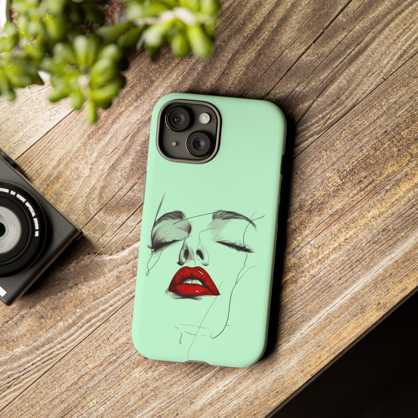Stylish Phone Case, Artistic Phone Cover, Trendy Tech Accessory, Unique Cell Phone Protector, Gift for Her, Modern Aesthetic