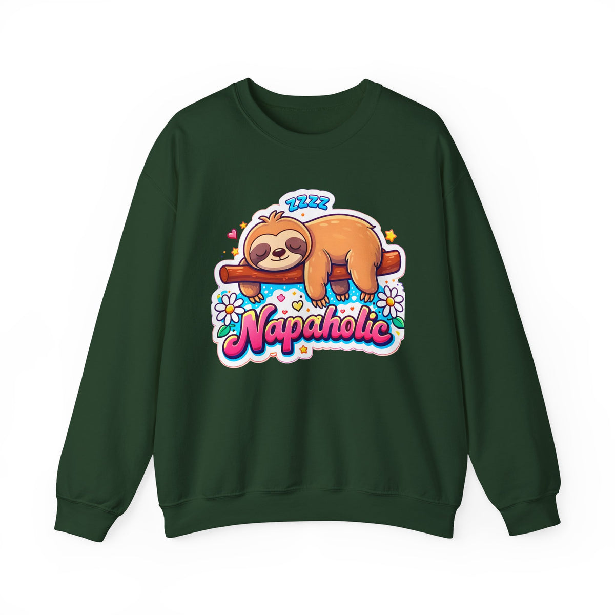 Napaholic Sweatshirt — Cute Sloth Nap Lover Crewneck