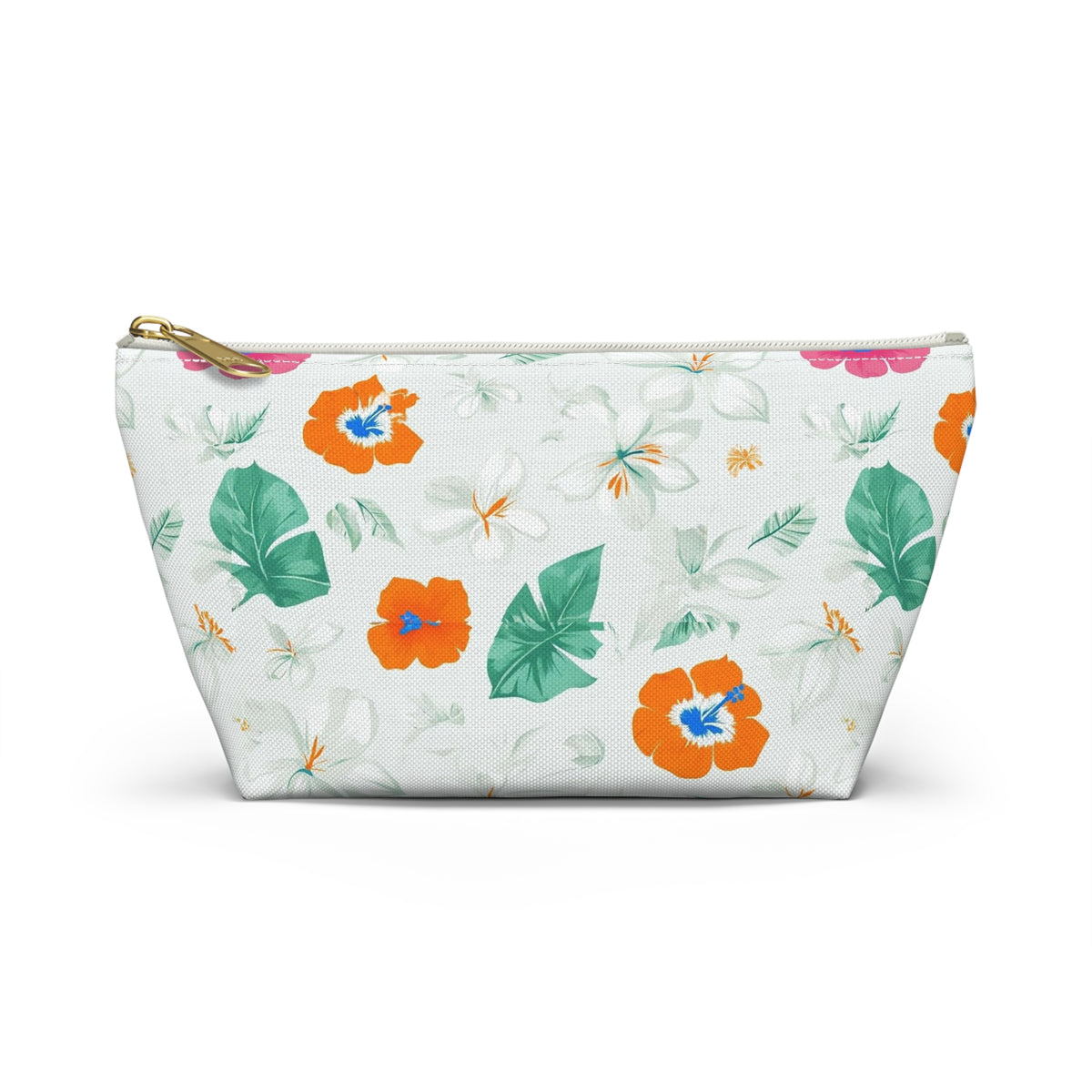 Floral Tropical Accessory Pouch — T‑Bottom Cosmetic Bag