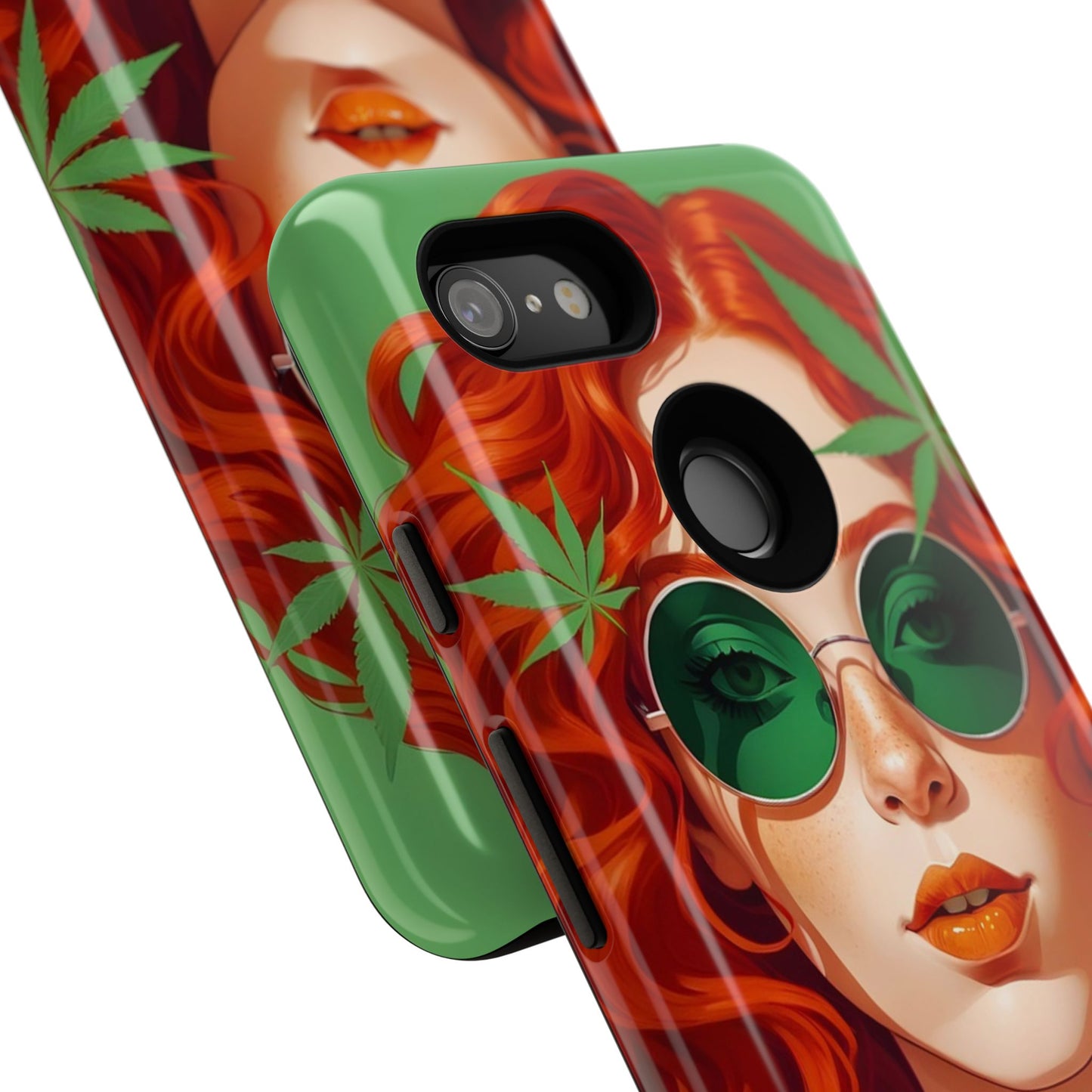 Vibrant Phone Case with Retro Greenery Design, Trendy Case for Casual Look, Gift for Her, Summer Vibes, Unique Phone Accessory