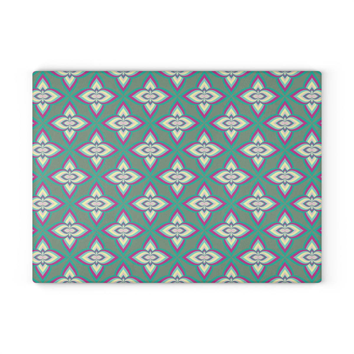 Stylish Glass Cutting Board with Geometric Pattern, Kitchen Decor, Gift for Home Cooks, Housewarming Present, Modern Kitchen Accessory