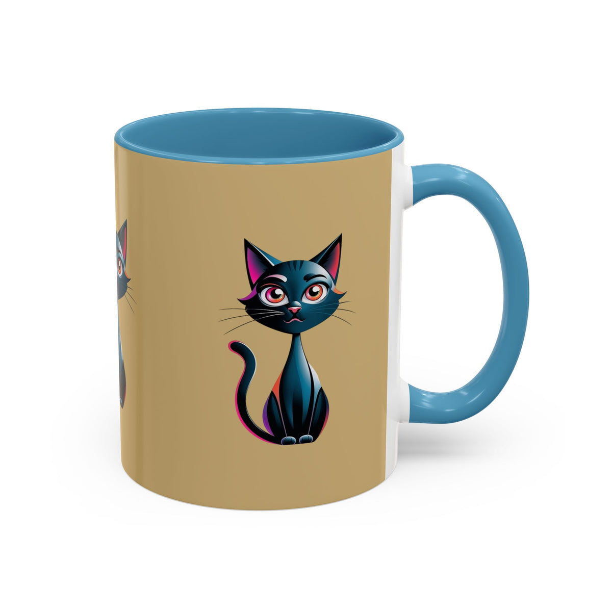 Cute Cat Accent Coffee Mug - Perfect for Cat Lovers, Gift for Birthdays, Home Decor, Animal Enthusiasts, Fun Kitchenware