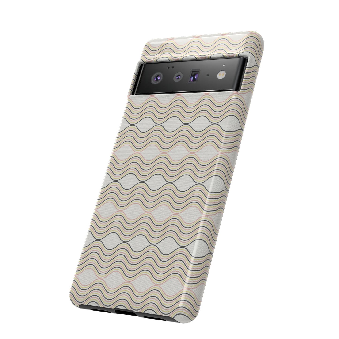 Stylish Phone Case for Tough Protection, Wavy Design, Chic Accessory, Gift for Her, Trendy Tech, Holiday Gift Idea