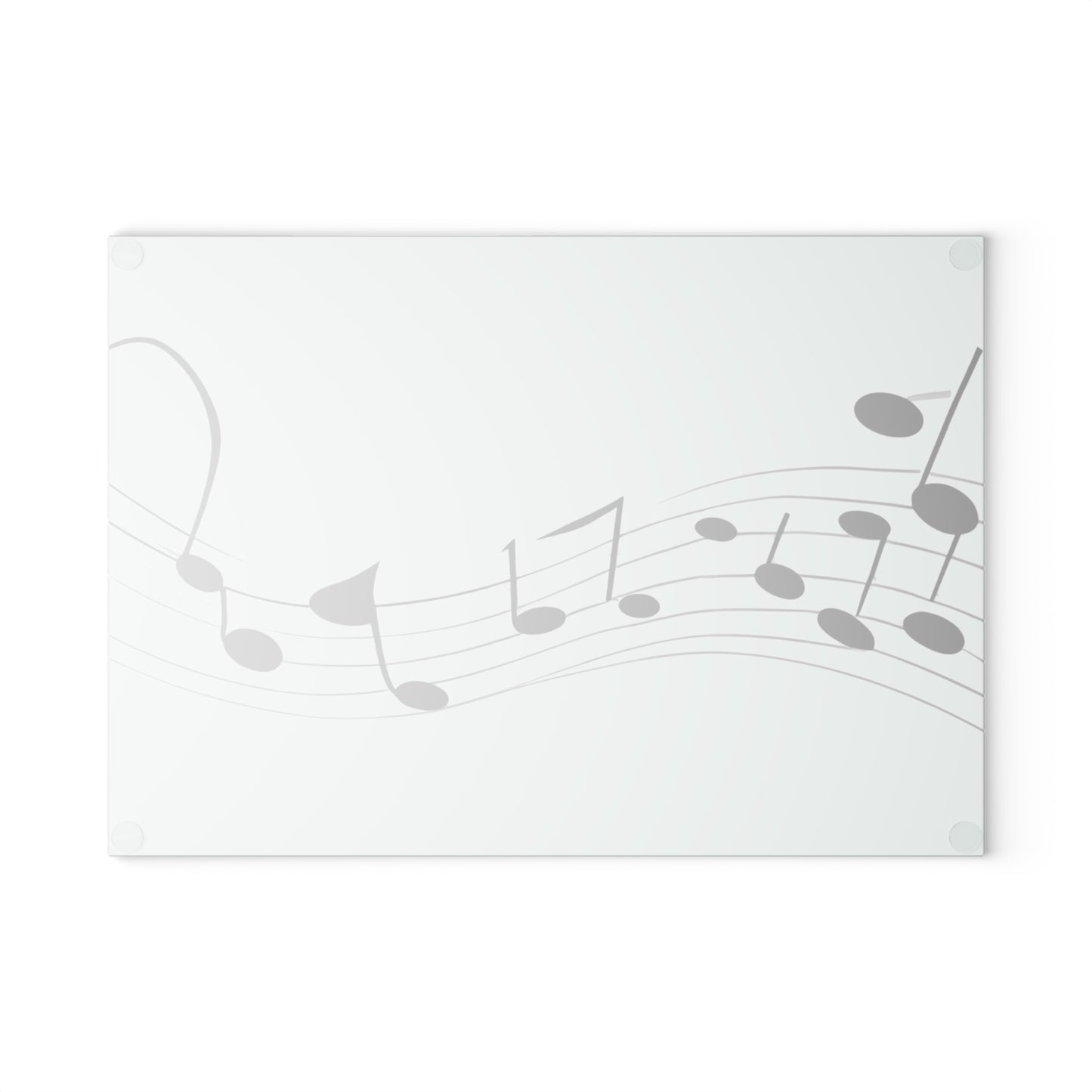 Musical Glass Cutting Board, Kitchen Decor, Gift for Musicians, Musical Notes Design, Home Cooking, Housewarming Gift, Unique Kitchenware