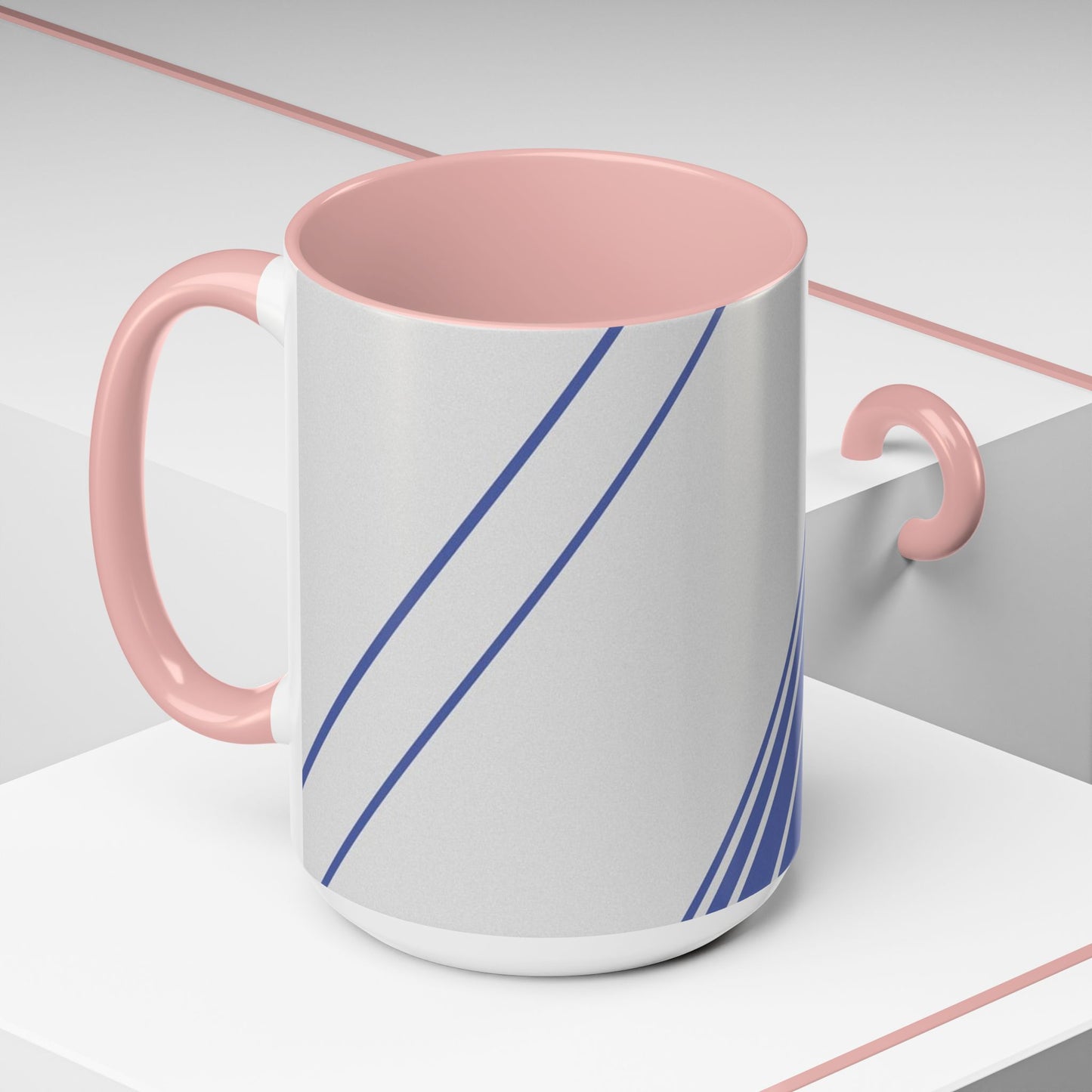 Elegant Stripe Accent Coffee Mug - Perfect for Gifts, Home Decor, Office, Birthdays, and Tea Lovers