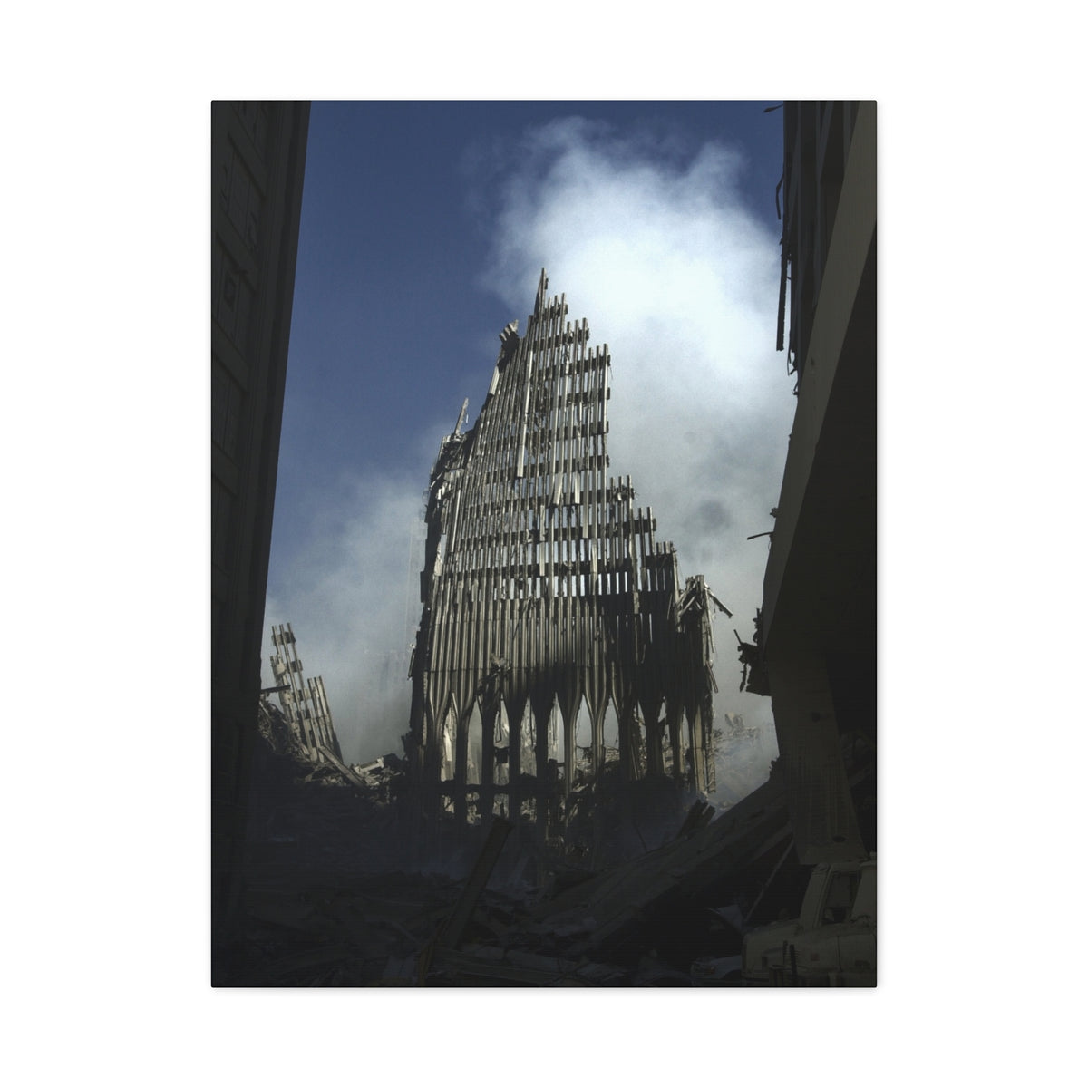 Matte Stretched Canvas - Ruined Cathedral Architectural Print
