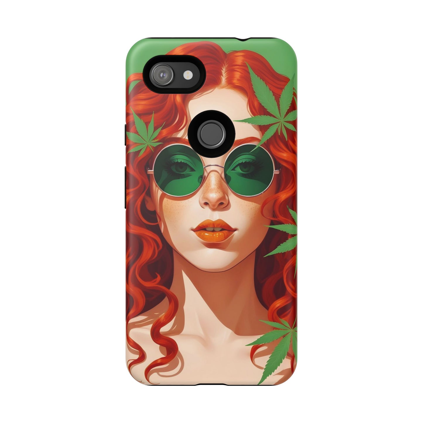 Vibrant Phone Case with Retro Greenery Design, Trendy Case for Casual Look, Gift for Her, Summer Vibes, Unique Phone Accessory