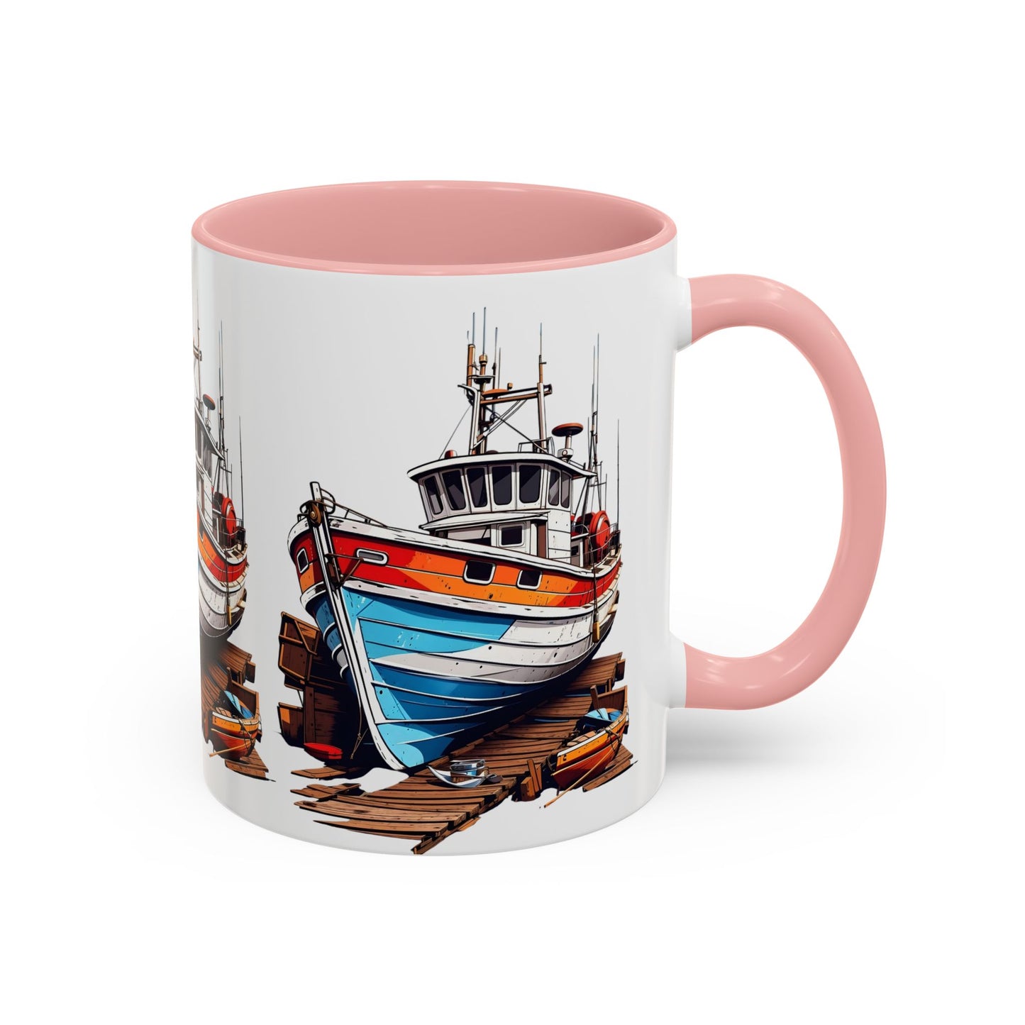 Nautical Accent Coffee Mug | Perfect for Boat Lovers, Sailor Gifts, Coastal Decor, Unique Gift Idea, Custom Artwork Mug
