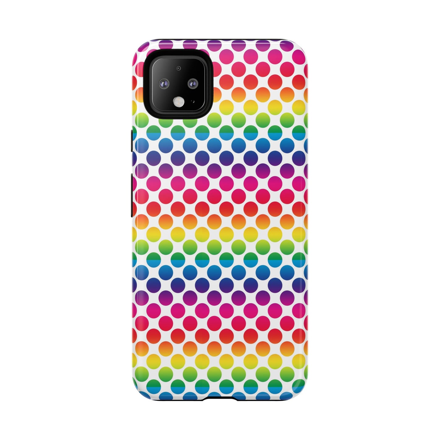 Rainbow Dot Phone Case, Colorful Phone Cover, Fun Phone Accessory, Gift for Friends, Trendy Mobile Case