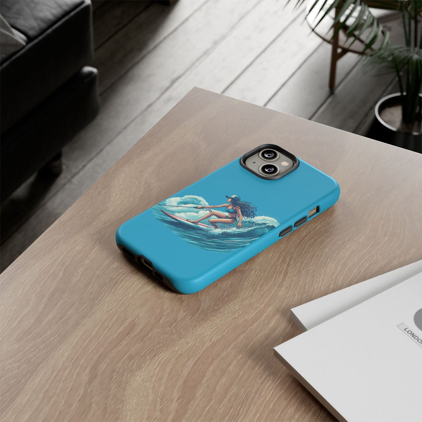 Surfing Phone Case, Coastal Vibes Phone Cover, Tough Cases for Beach Lovers, Ocean Art Phone Accessories, Summer Gift Idea