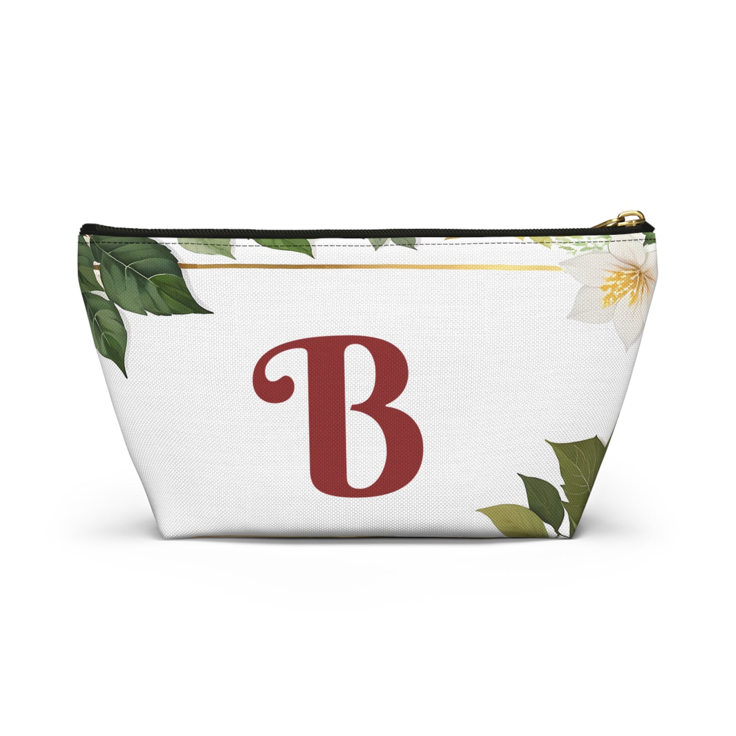 Copy of Personalized Floral Accessory Pouch, Makeup Bag, Gift for Her, Initial Pouch, Travel Organizer, Custom Cosmetic Bag