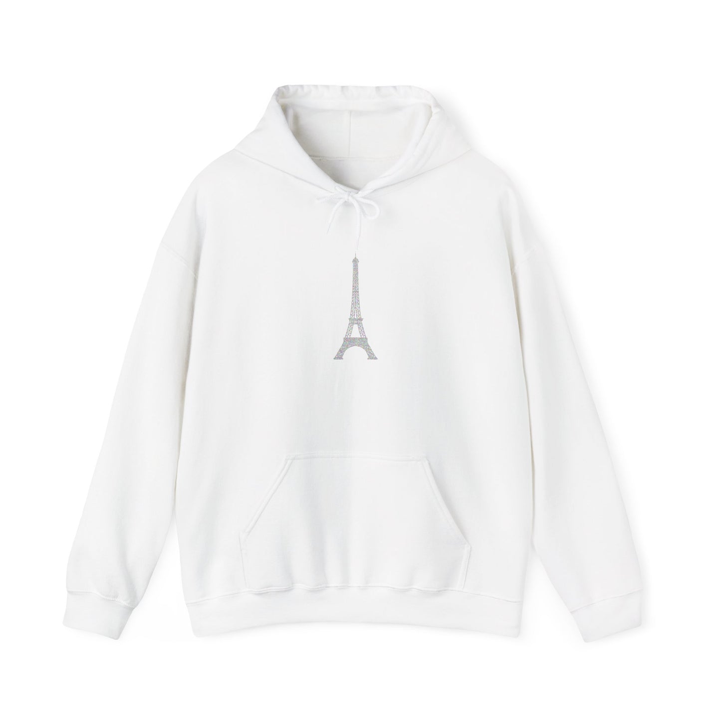 Parisian Style Hoodie - Cozy Unisex Sweatshirt with Eiffel Tower Design, Travel Gift, Streetwear, Casual Wear, Vacation Vibe