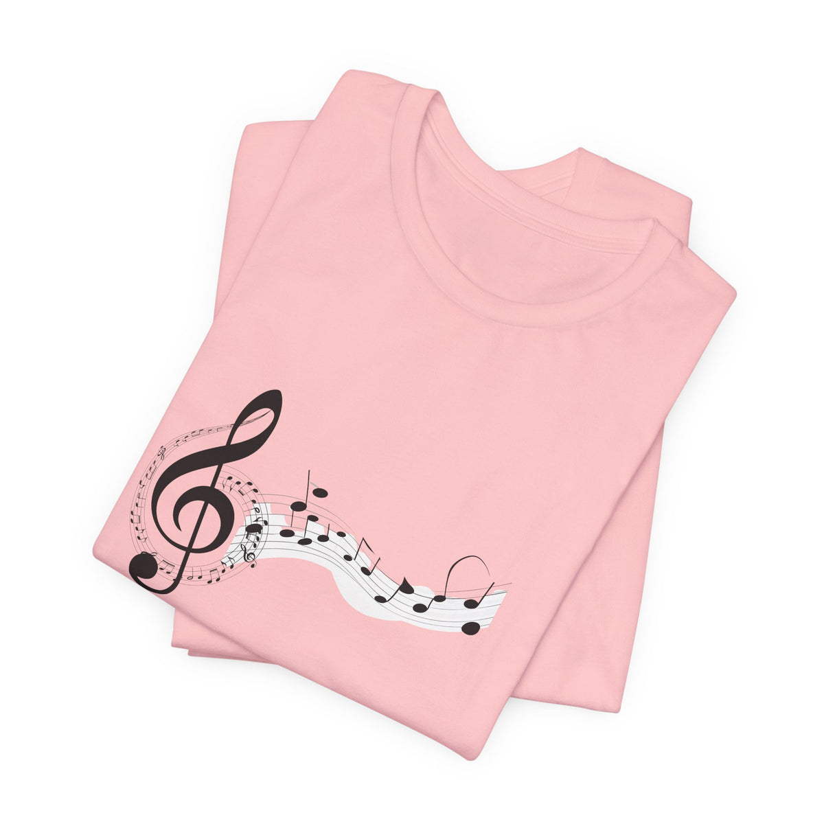 Musical Notes Short Sleeve Tee for Music Lovers