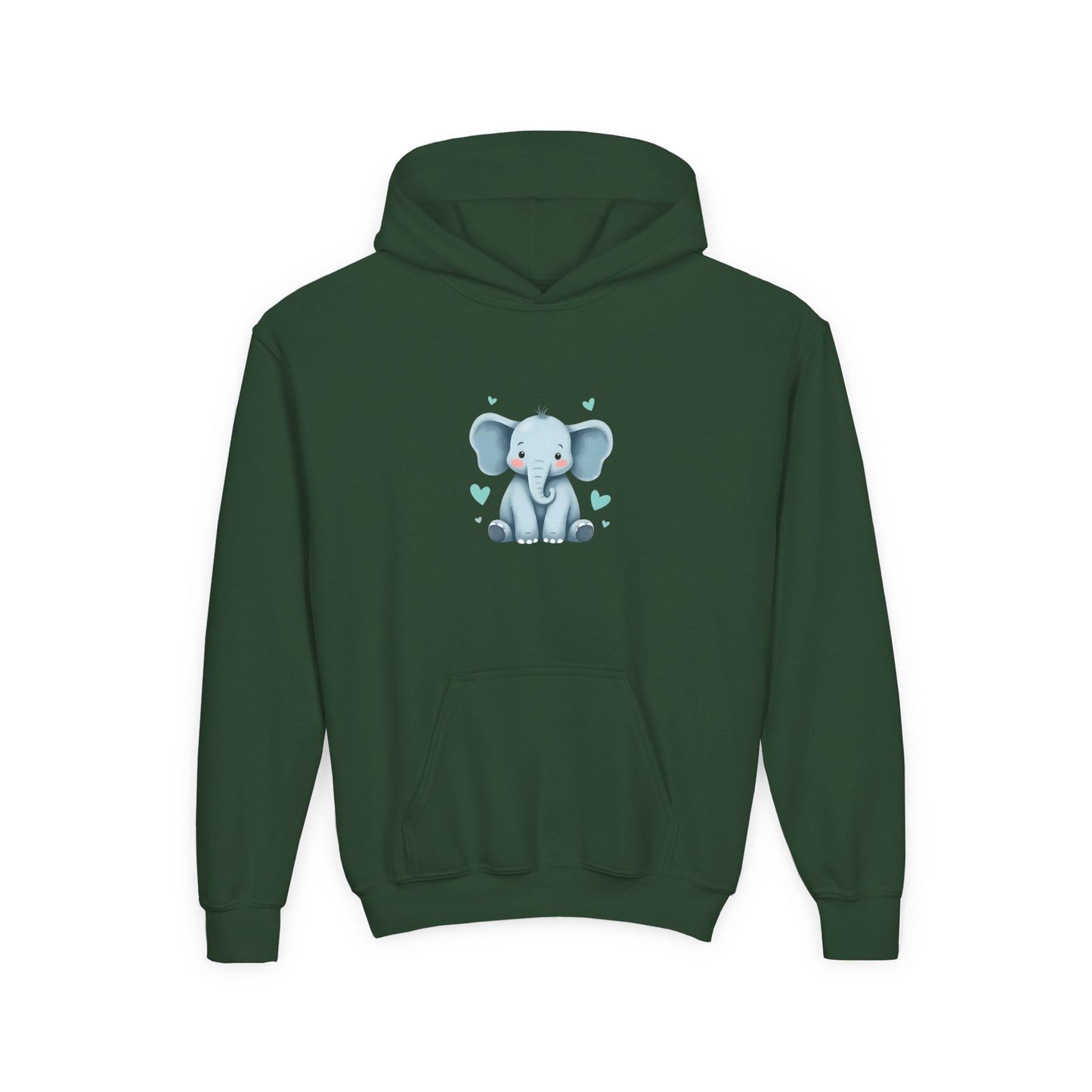 Youth Elephant Hoodie for Kids, Cute Animal Hoodie, Cozy Sweatshirt for Boys and Girls, Birthday Gift, Casual Layering