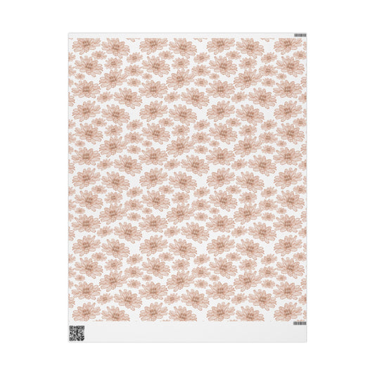Elegant Floral Wrapping Paper, Gift Wrap for Birthdays, Weddings, Anniversaries, Holidays, Eco-Friendly Gift Wrap