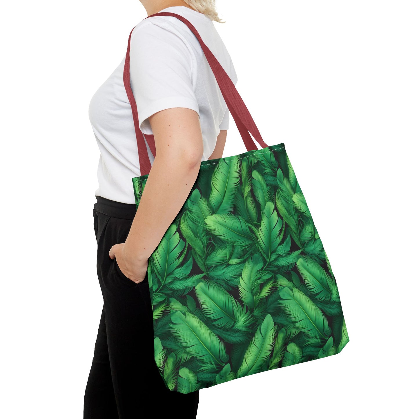 Tropical Leaf Tote Bag, Eco-Friendly Shopping Bag, Beach Day Essential, Vacation Accessory, Summer Gift Idea