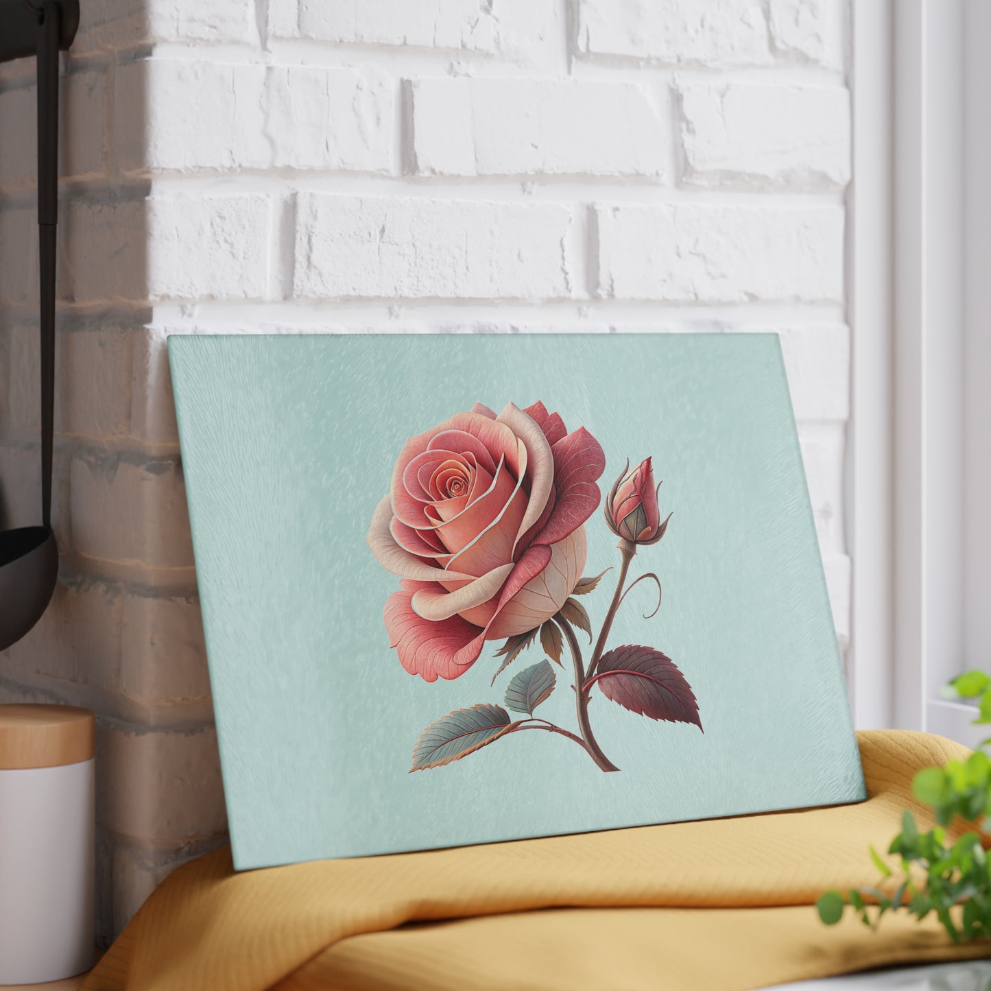 Elegant Floral Glass Cutting Board | Kitchen Decor, Wedding Gift, Home Essentials, Gift for Her, Entertaining Accessories