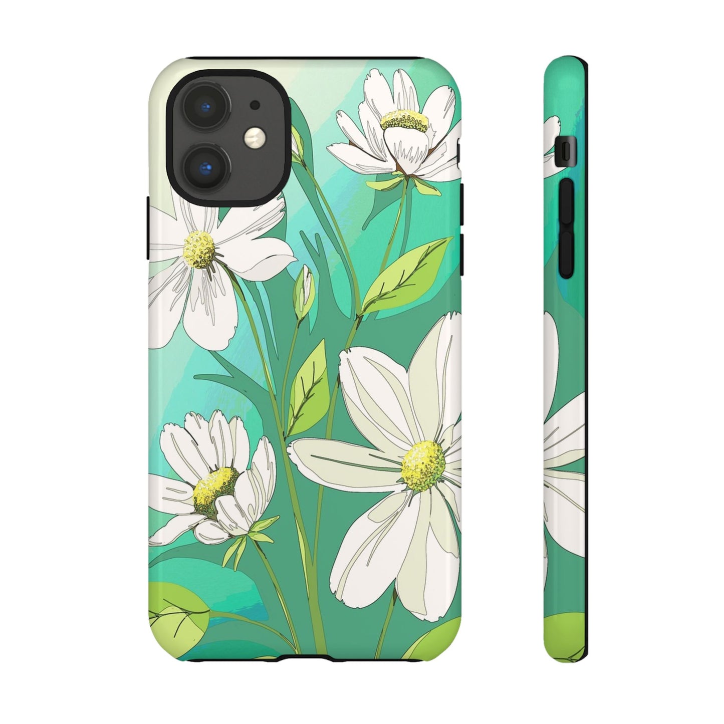 Floral Phone Case, Tough Cases, Flower Design, Nature Inspired, Eco-Friendly Cover, Unique Gift for Her, Spring Accessories