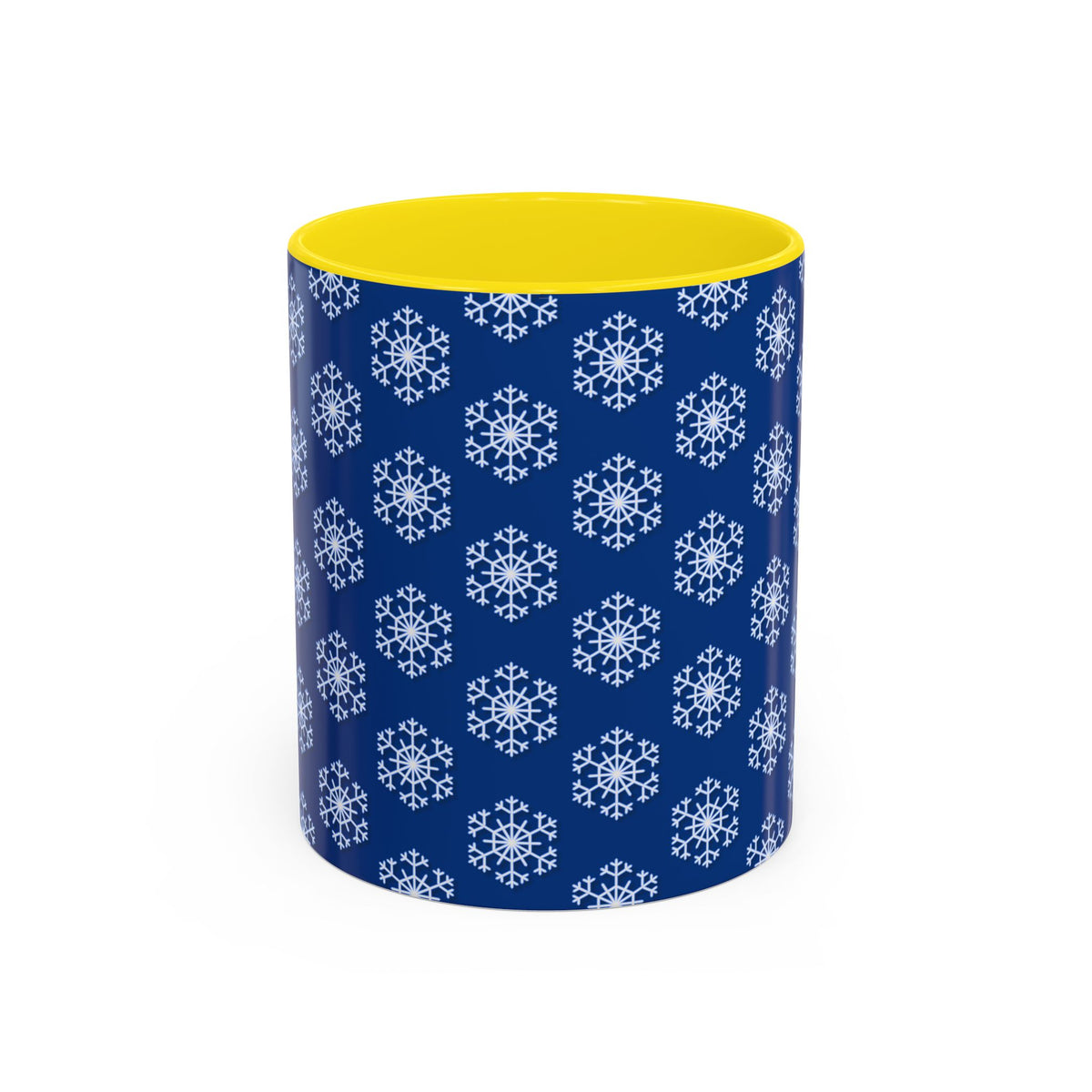 Blue Snowflake Accent Coffee Mug for Winter, Holiday Gift, Cozy Drinkware, Festive Kitchen Decor, Mug for Coffee Lovers, Tea Time Essential