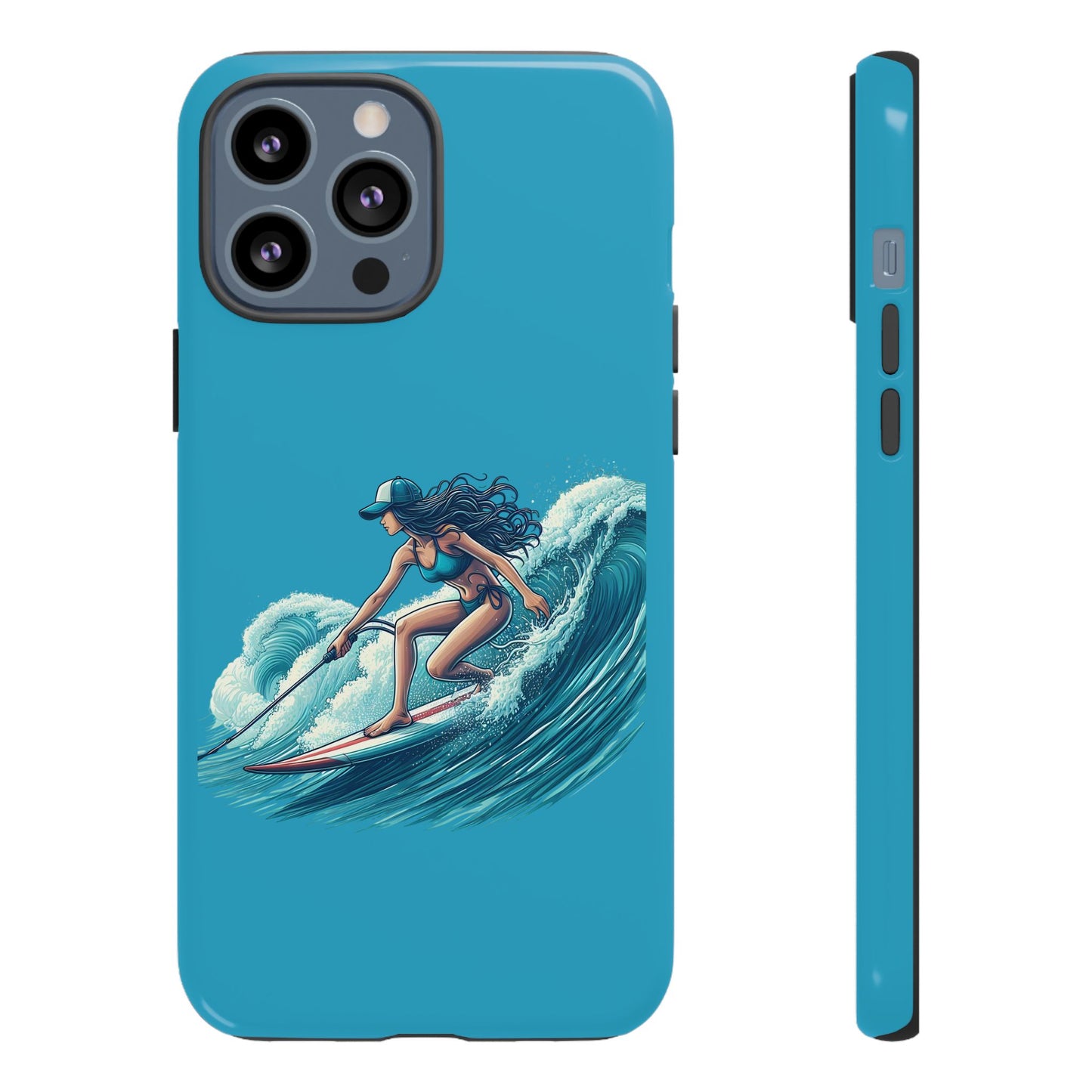 Surfing Phone Case, Coastal Vibes Phone Cover, Tough Cases for Beach Lovers, Ocean Art Phone Accessories, Summer Gift Idea