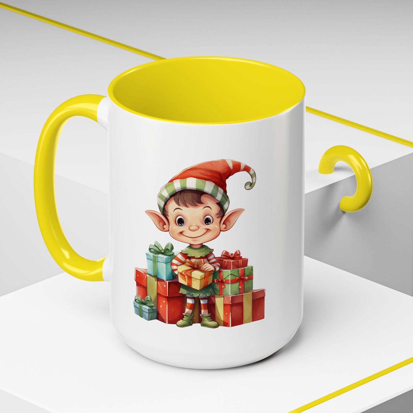 Holiday Elf Coffee Mug - Festive Gift Mug, Christmas Decor, Cute Elf Mug, Coffee Lover Gift, Winter Holiday Drinkware