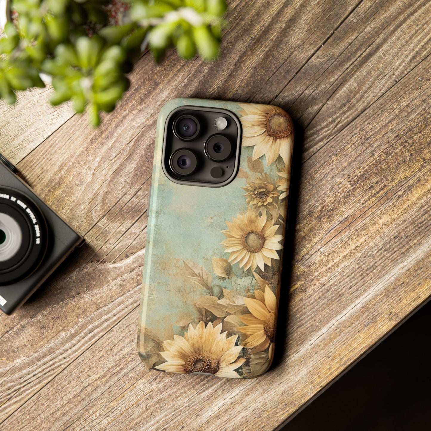 Sunflower Phone Case, Tough Shell Floral Cover, Nature Inspired Gift, Durable Protective Case, Perfect for Spring and Summer