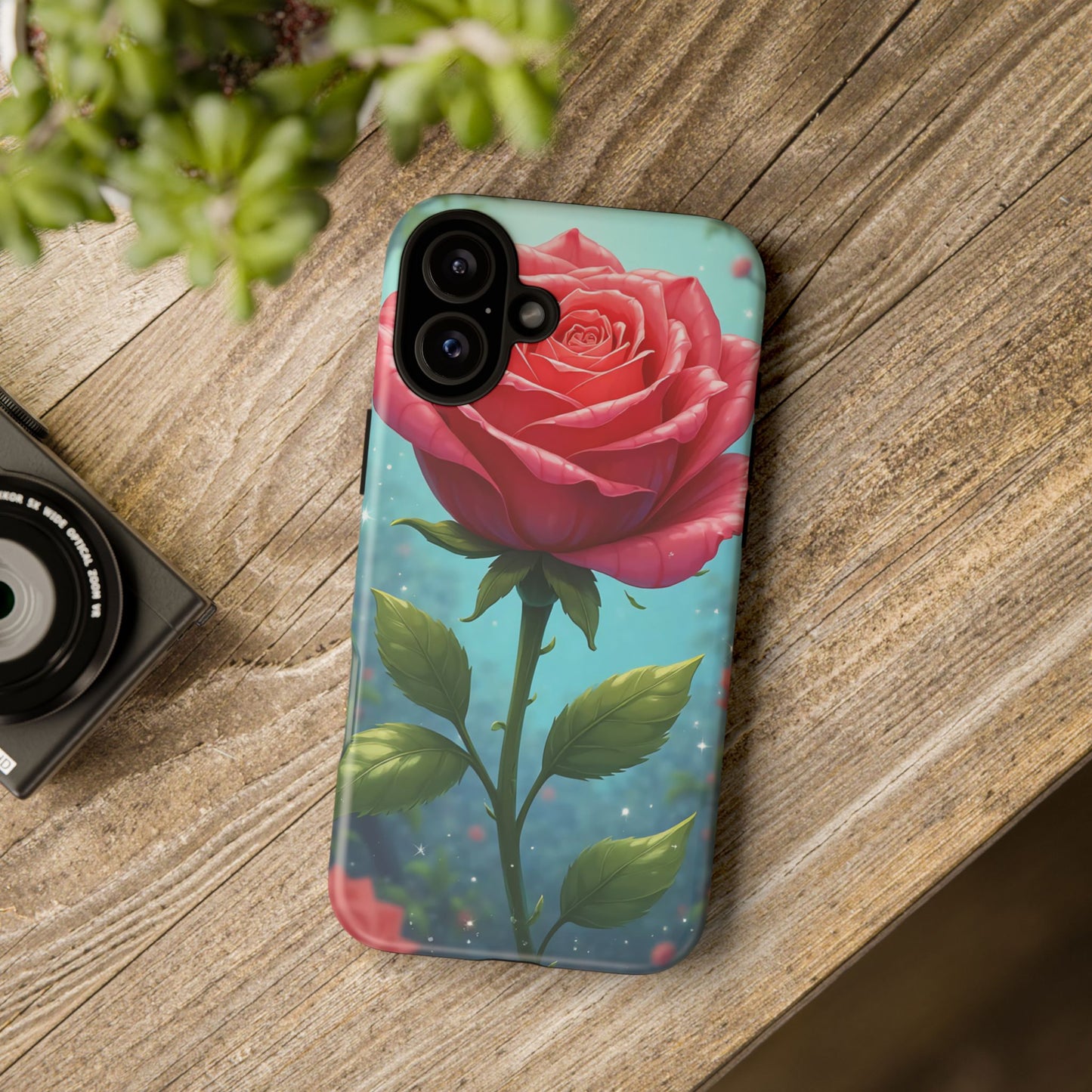 Floral Phone Case, Tough Cases with Elegant Rose Design, Stylish iPhone Cover, Rose Flower Gift for Nature Lovers, Unique Mobile Accessories