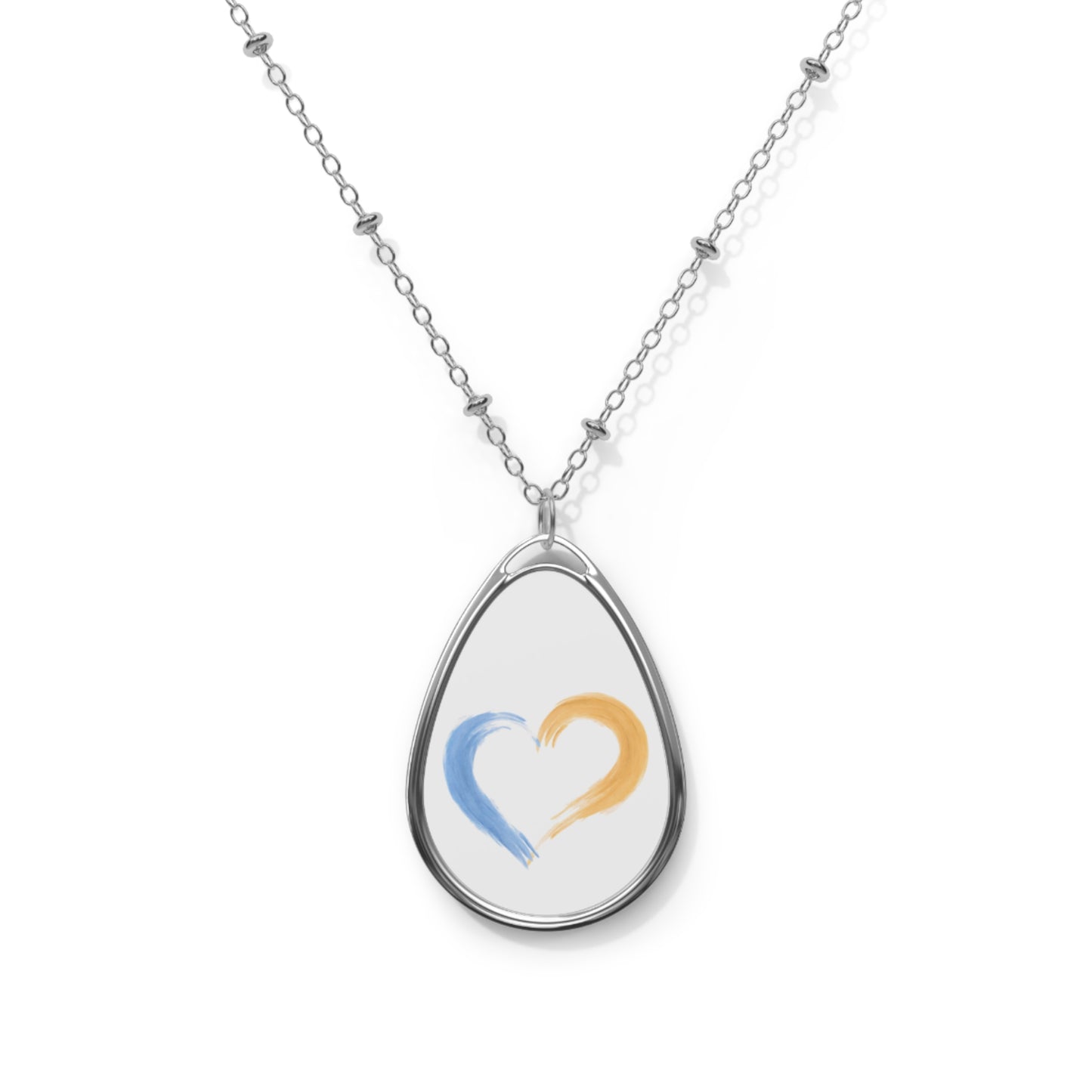 Heart-Shaped Oval Necklace, Meaningful Gift for Anniversary, Valentine's Day, Friendship, Family, Unique Jewelry
