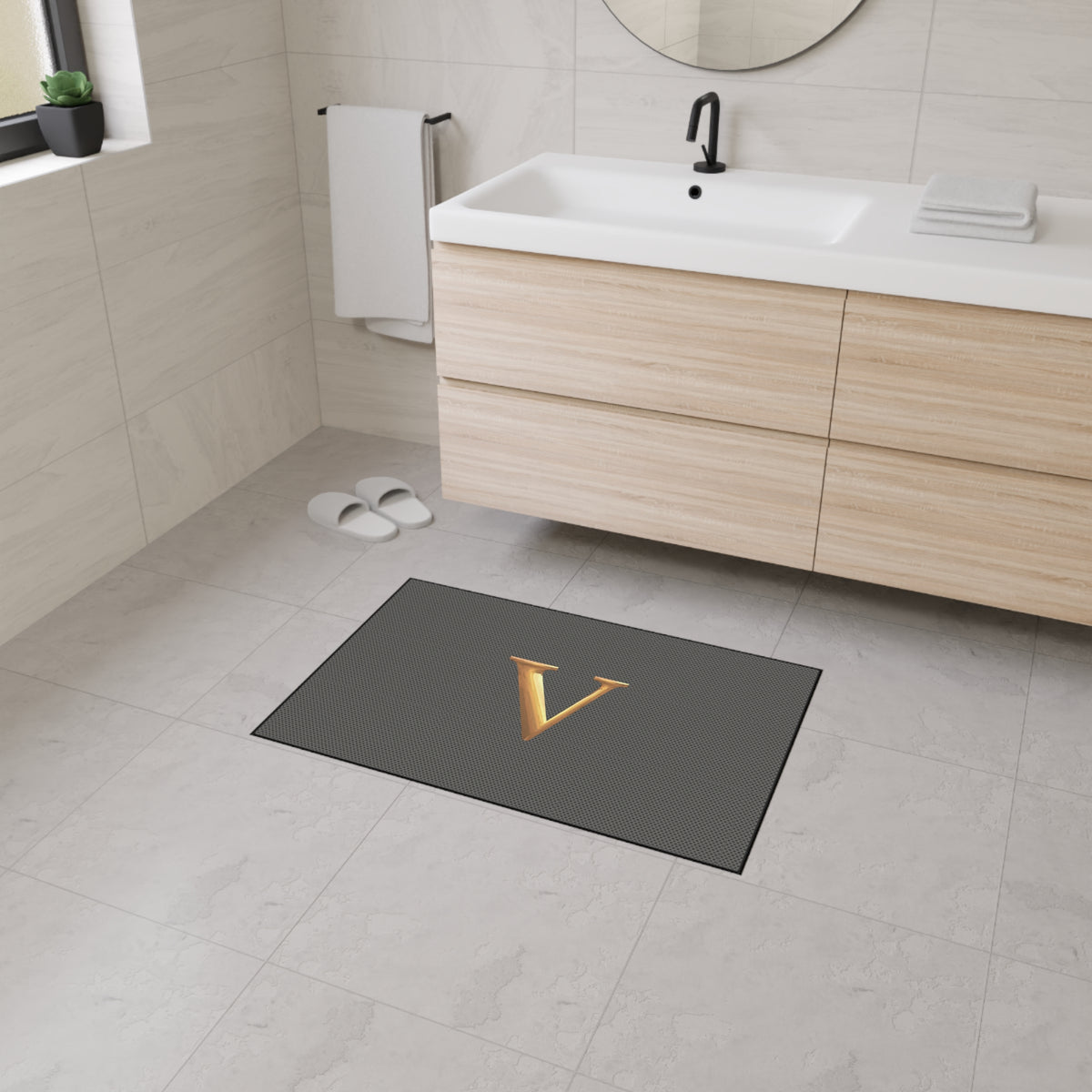 Monogram V Heavy-Duty Floor Mat